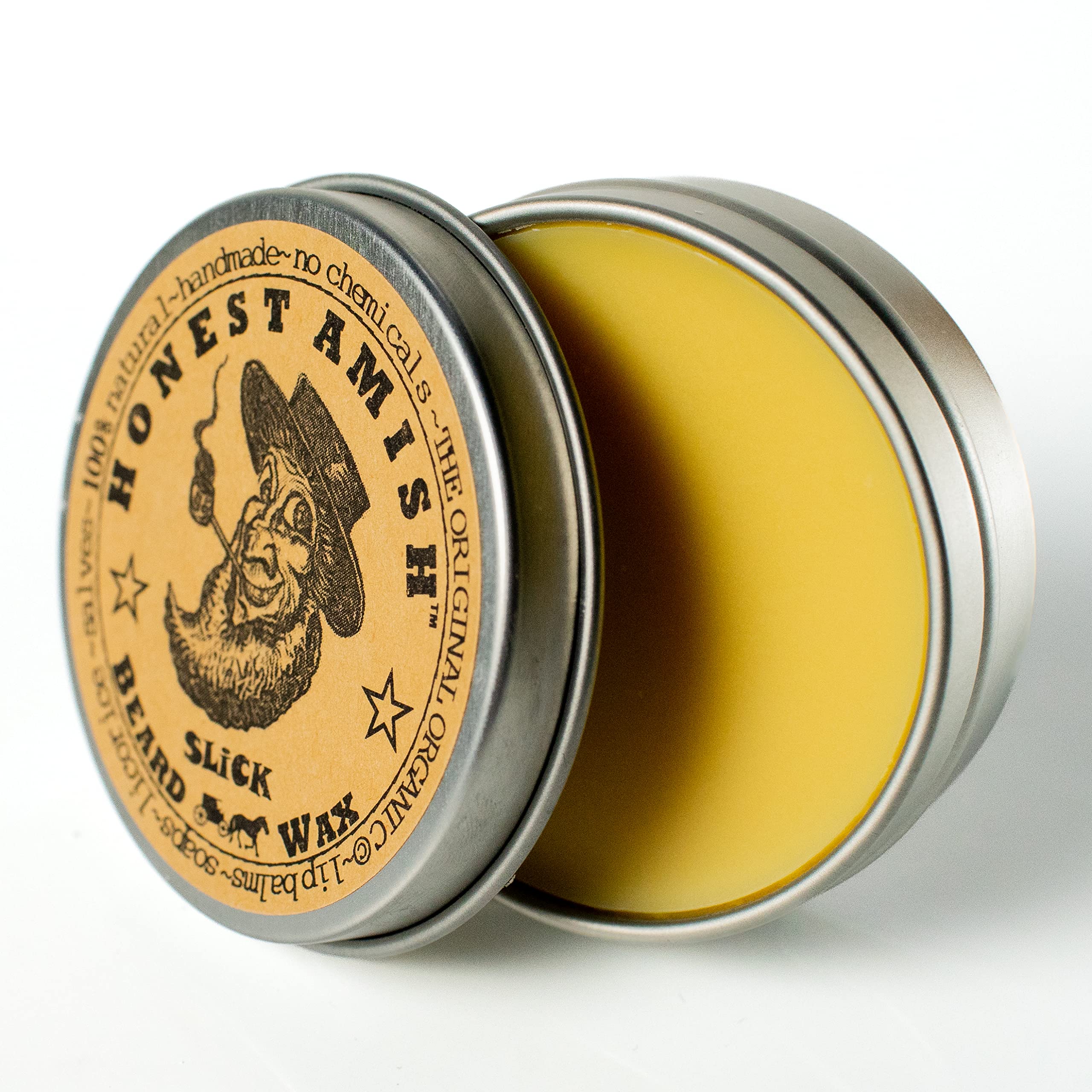 Honest Amish Slick Beard Wax - All Natural And Organic - 2 Ounce
