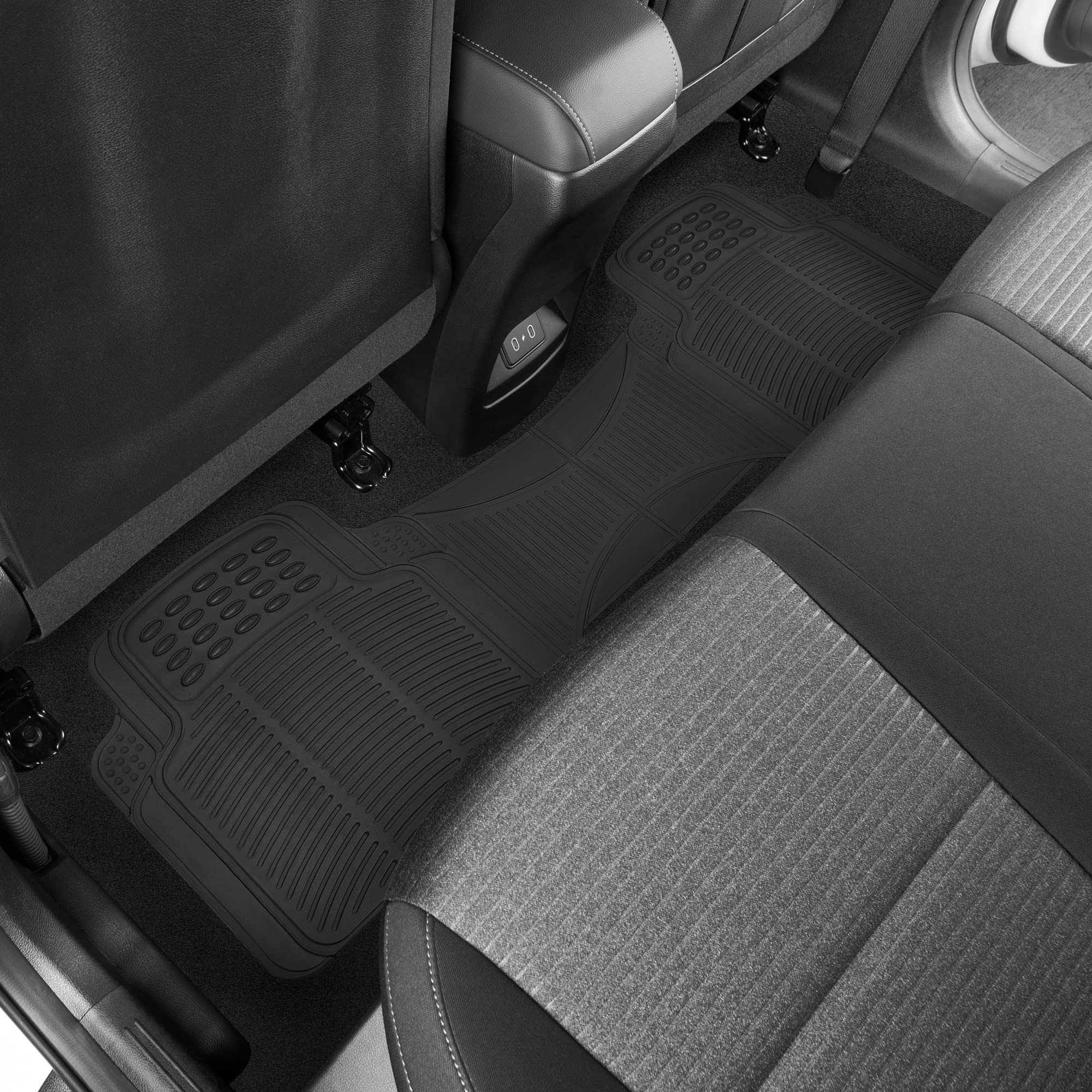 Bdk Contour Liners - Original Heavy Duty Rubber Floor Mats For Car Suv Truck  Van - All Weather Protection (Original)