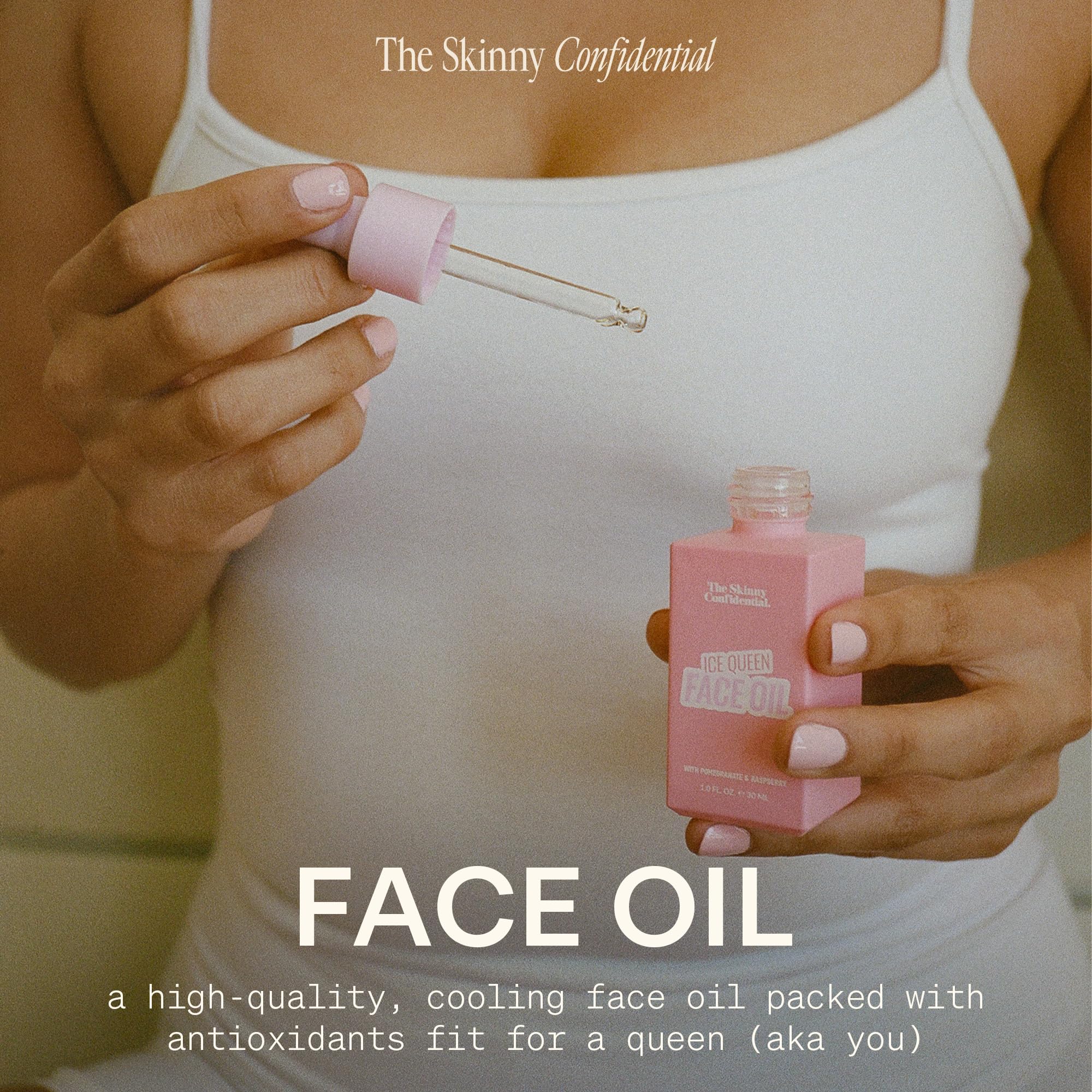 The Skinny Confidential Depuffing Face Oil - Lightweight Multi-Purpose Facial Moisturizer For Healthy Glowing Skin - Hydrates &