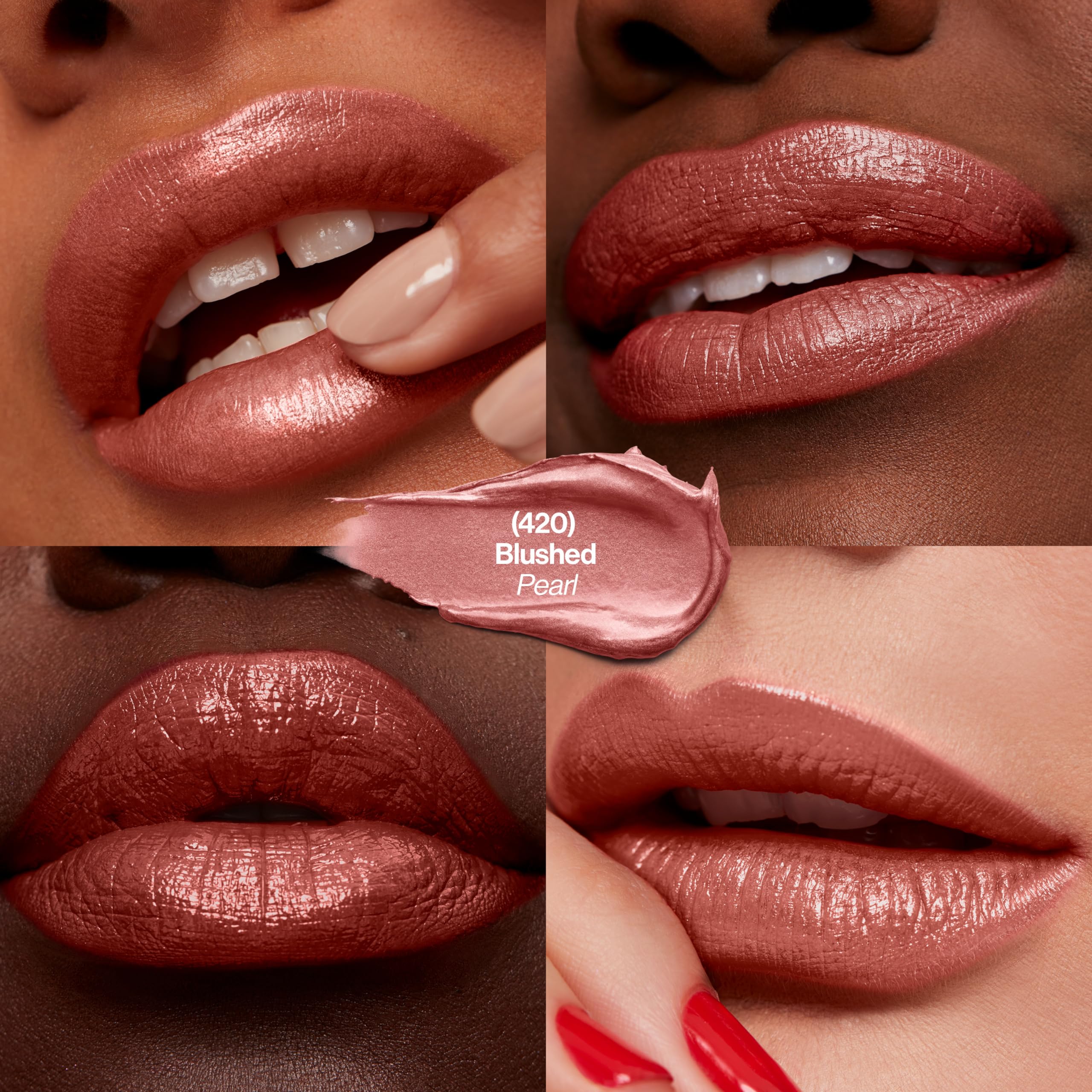 Revlon Super Lustrous Lipstick, Creamy Formula For Soft, Fuller-Looking Lips, Moisturized Feel, 420 Blushed, 0.15 Oz