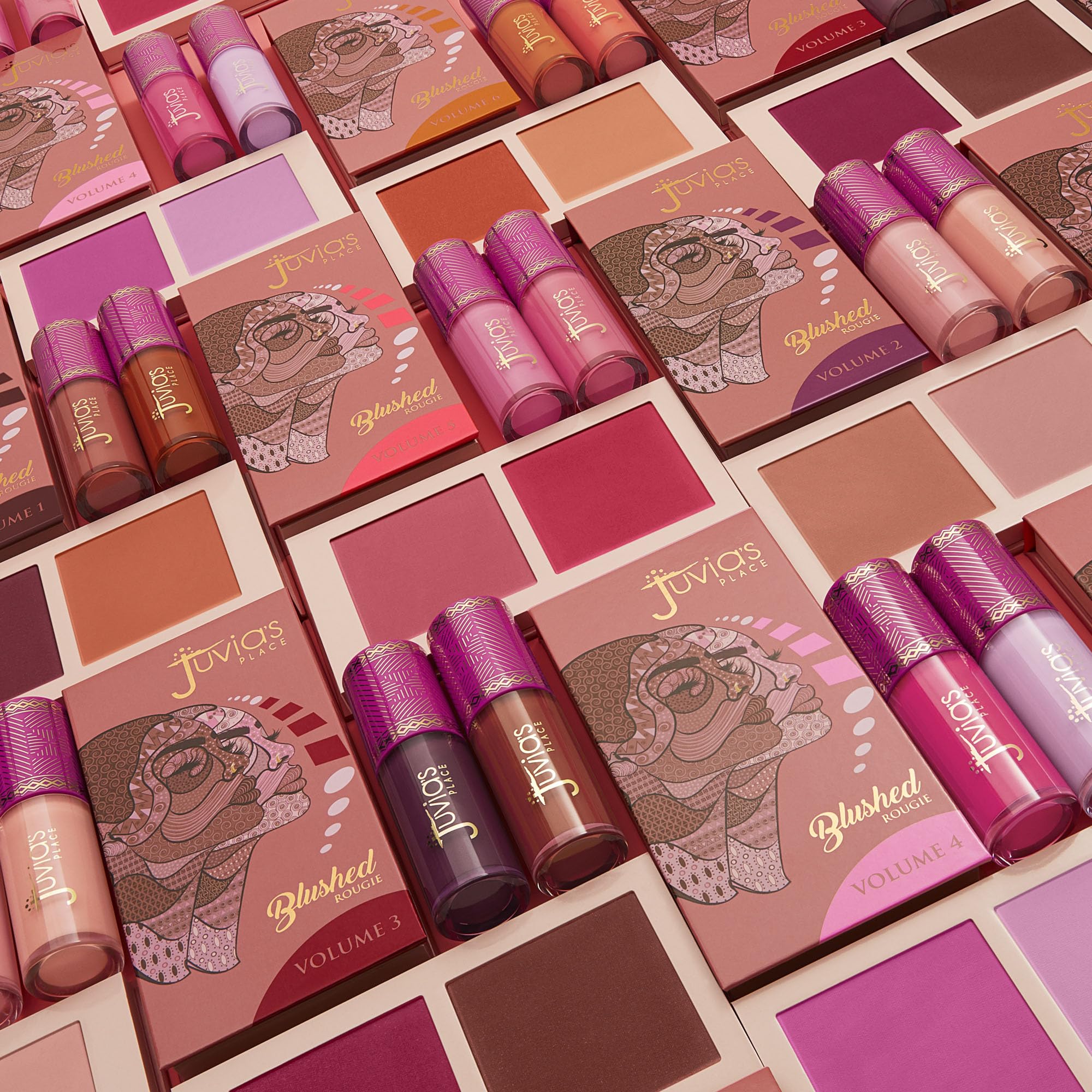 Juvia's Place Blushed Liquid Blush PeachRose - Dewy Tint Cheeks Makeup Glow Pigment Effortless Beauty Long Lasting Cosmetics Sof