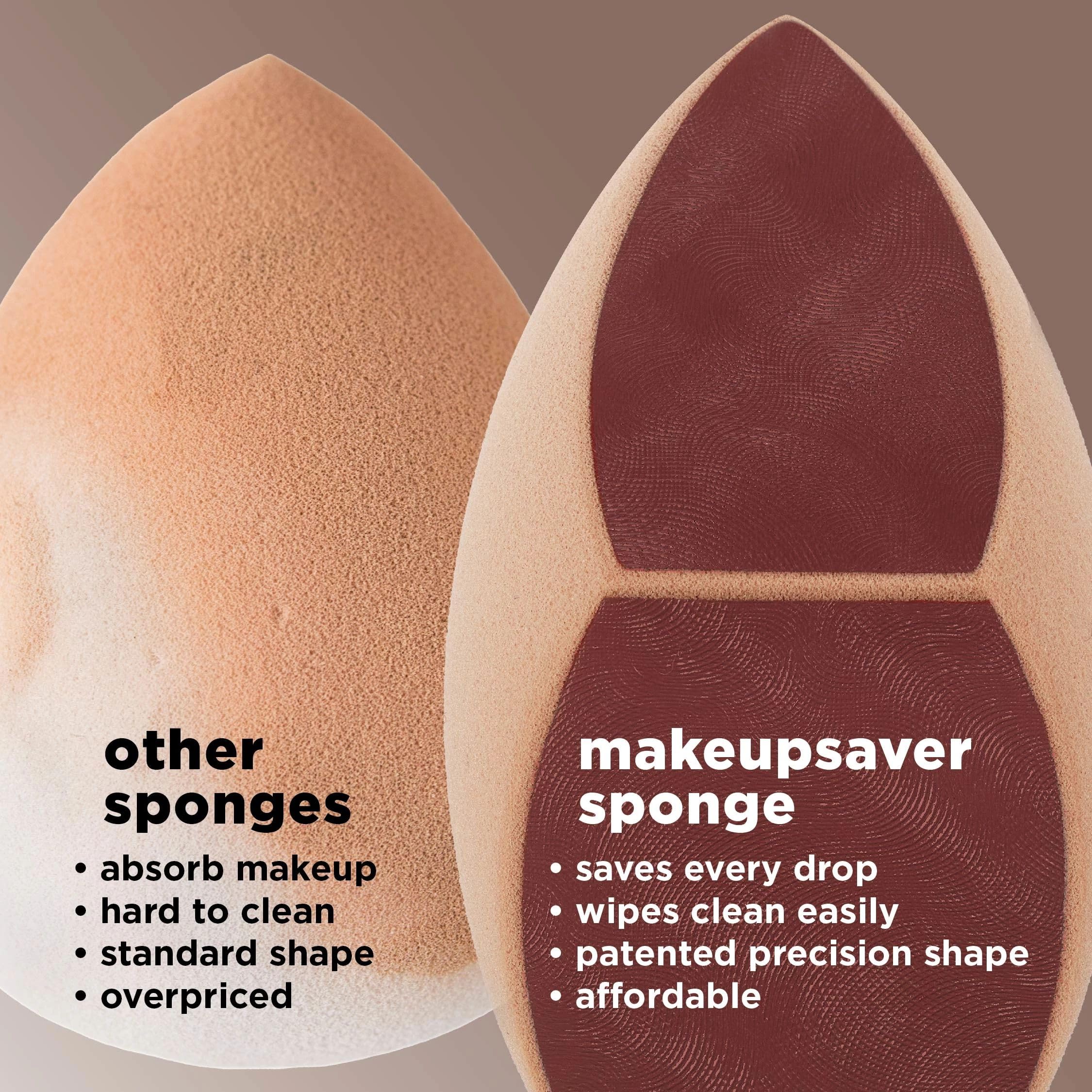 Real Techniques Makeup Blender Sponge ?an, 1 Count, Liquid & Cream Formulations, Reduces Waste, Cruelty-Free, Latex-Free