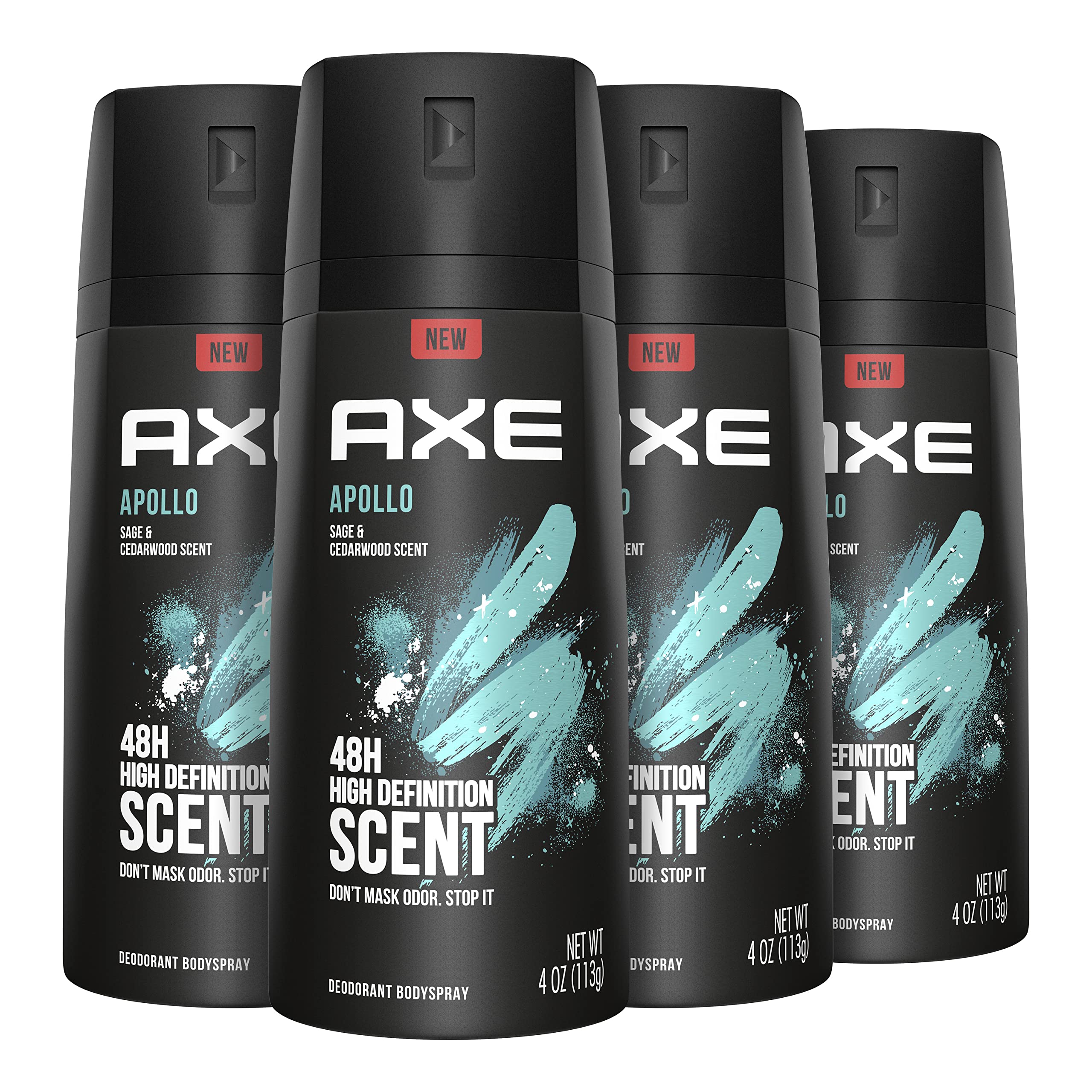 AXE Apollo Body Spray Deodorant for Long-Lasting Odor Protection, Sage & Cedarwood Deodorant for Men Formulated Without Aluminum