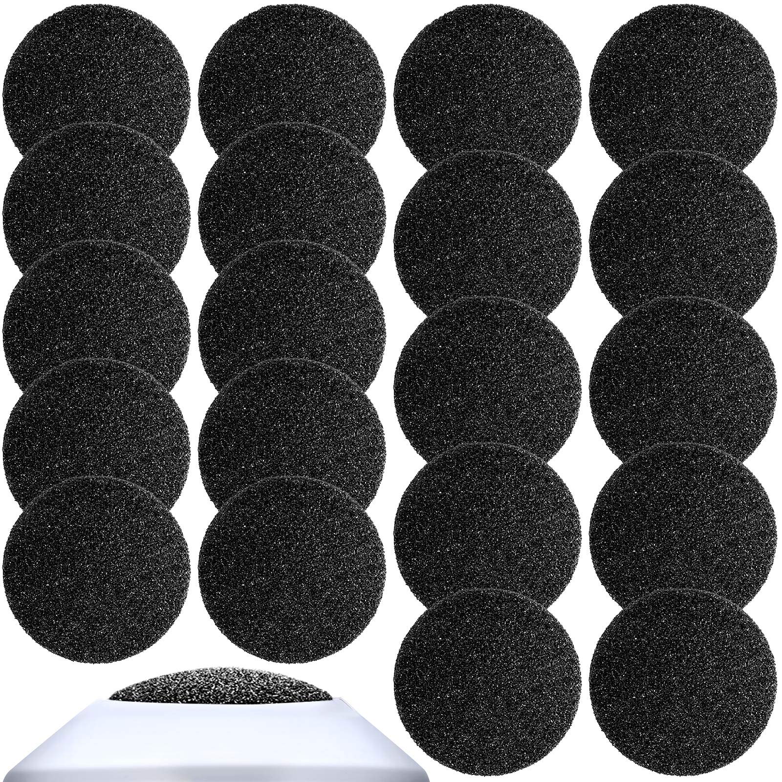 20 Pieces Regular Coarse Replacement Pads for Portable Electric Foot Grinder Foot File Refills Vacuum Adsorption Electric Callus