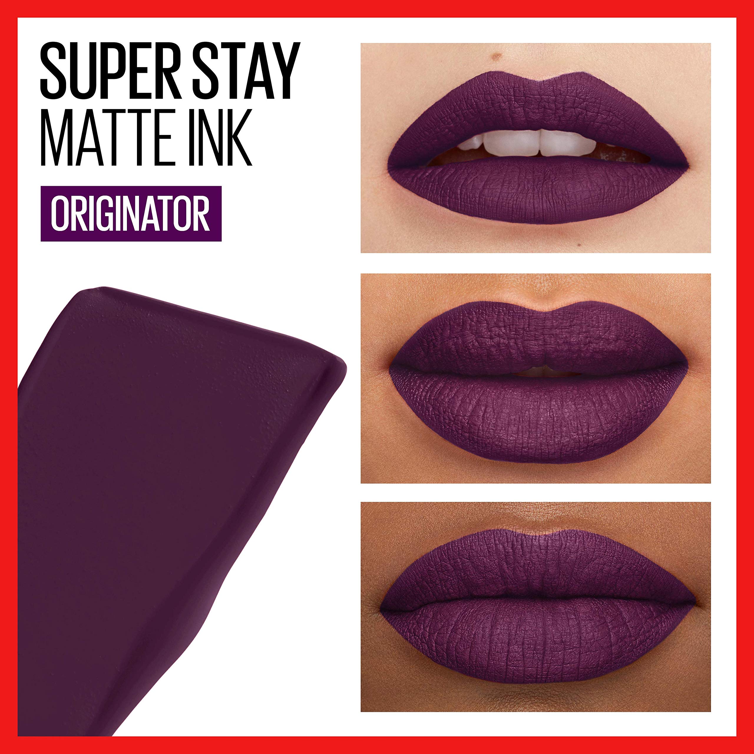 Maybelline New York Superstay Matte Ink, Liquid Lipstick, City Edition, Originator, 0.17 Ounce
