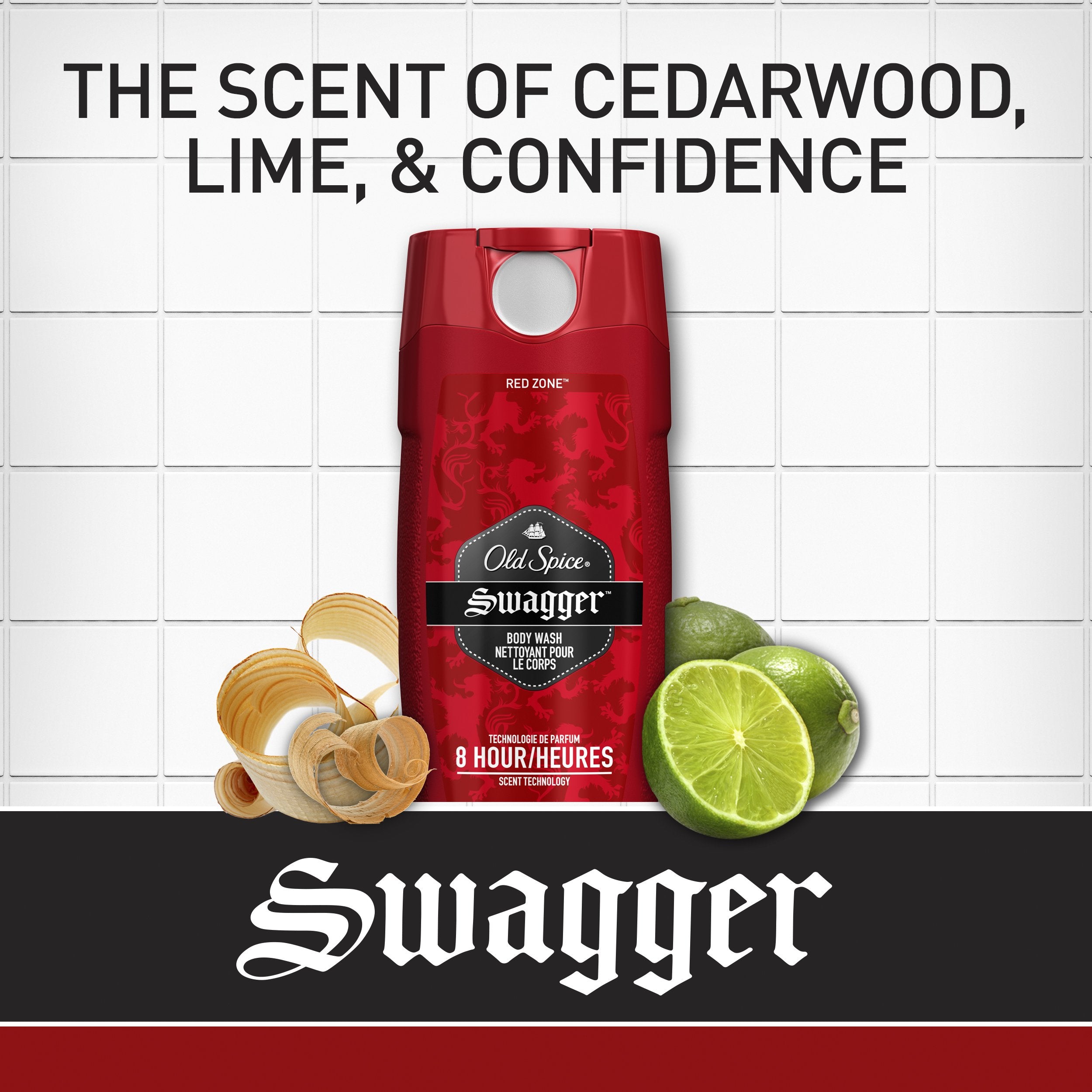 Old Spice Red Zone Swagger Scent Body Wash for Men, 40 fl oz