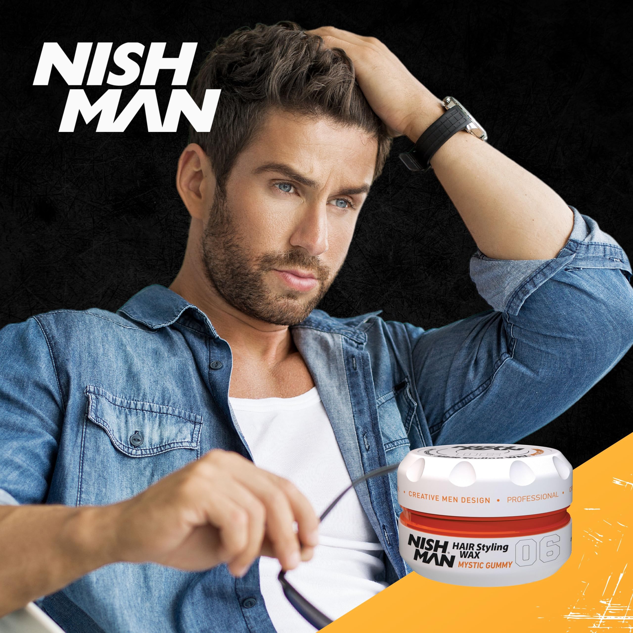 nishman Hair Styling Series (06 Mystic Gummy AQUA WAX, 150ml)