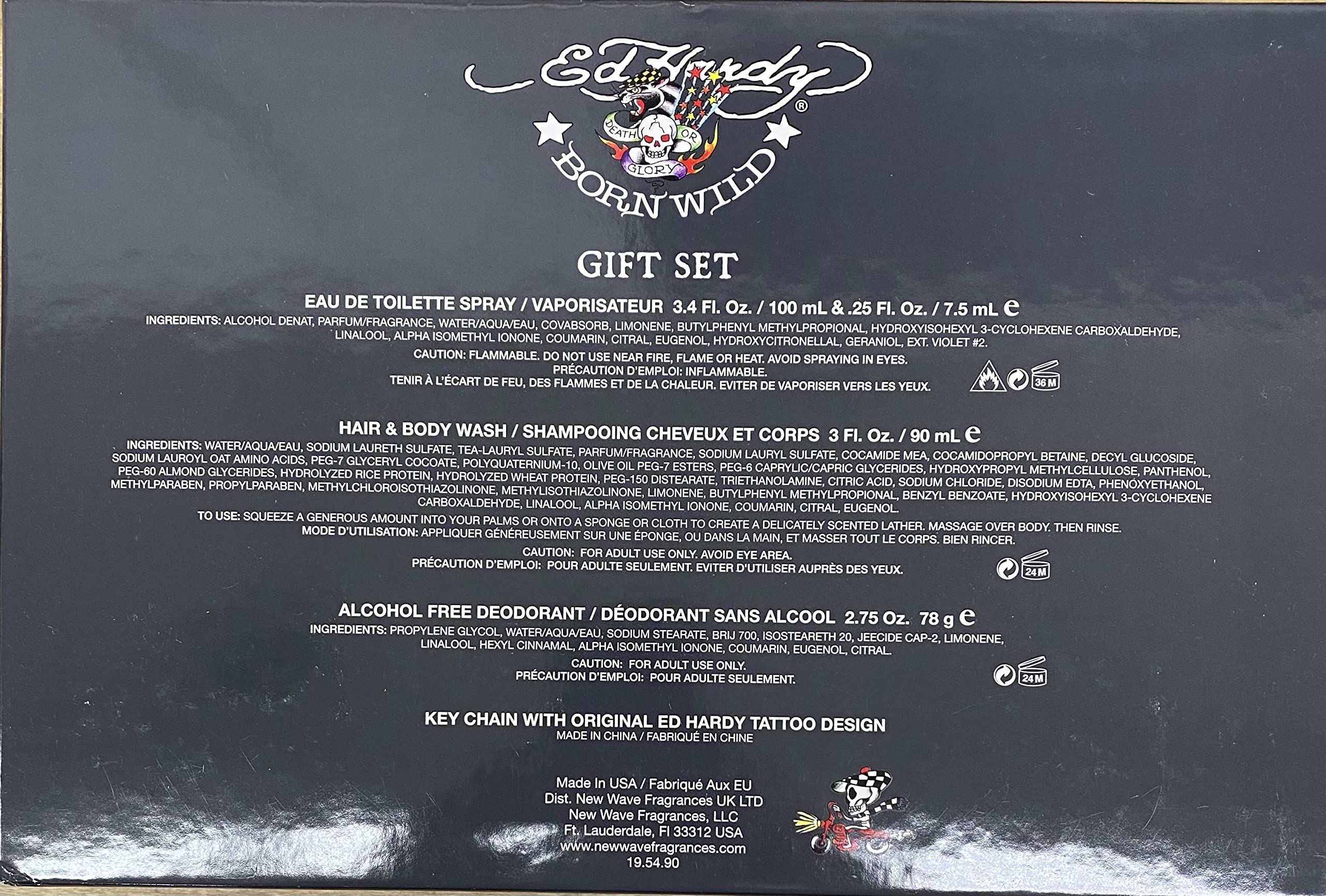 Christian Audigier Ed Hardy Born Wild 5 Piece Gift Set For Men