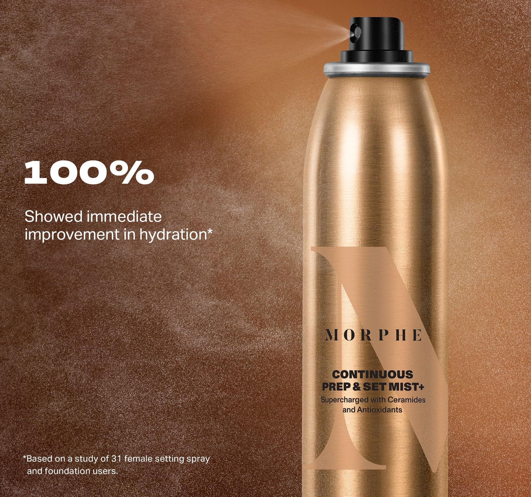 Morphe Jumbo Continuous Prep & Set Face Mist - Hydrating Setting Spray For Makeup & Skin Prep - Enriched With Ceramides And Anti