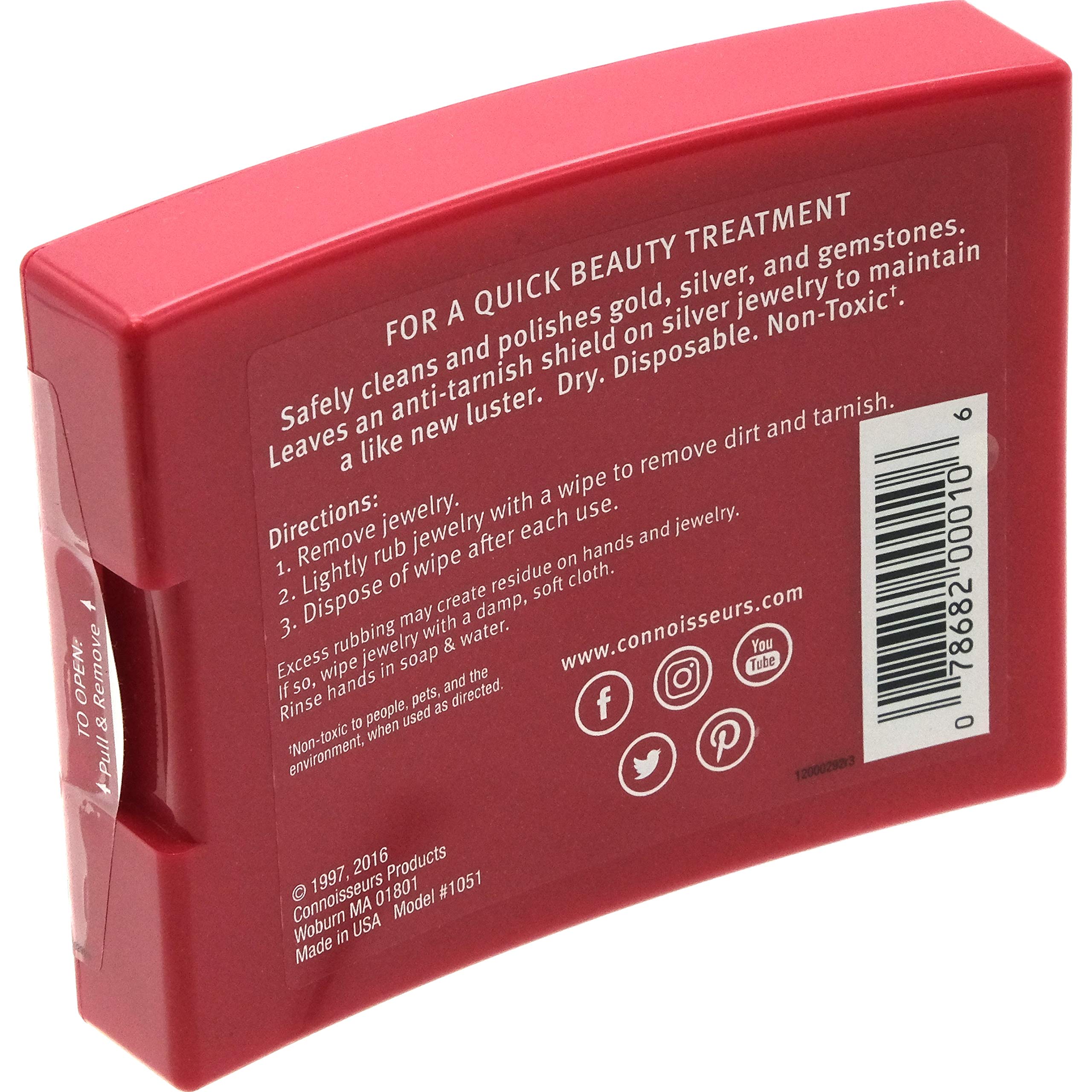 CONNOISSEURS Jewelry Wipes - World Leader Jewelry Essentials Cleaner 1014-CON