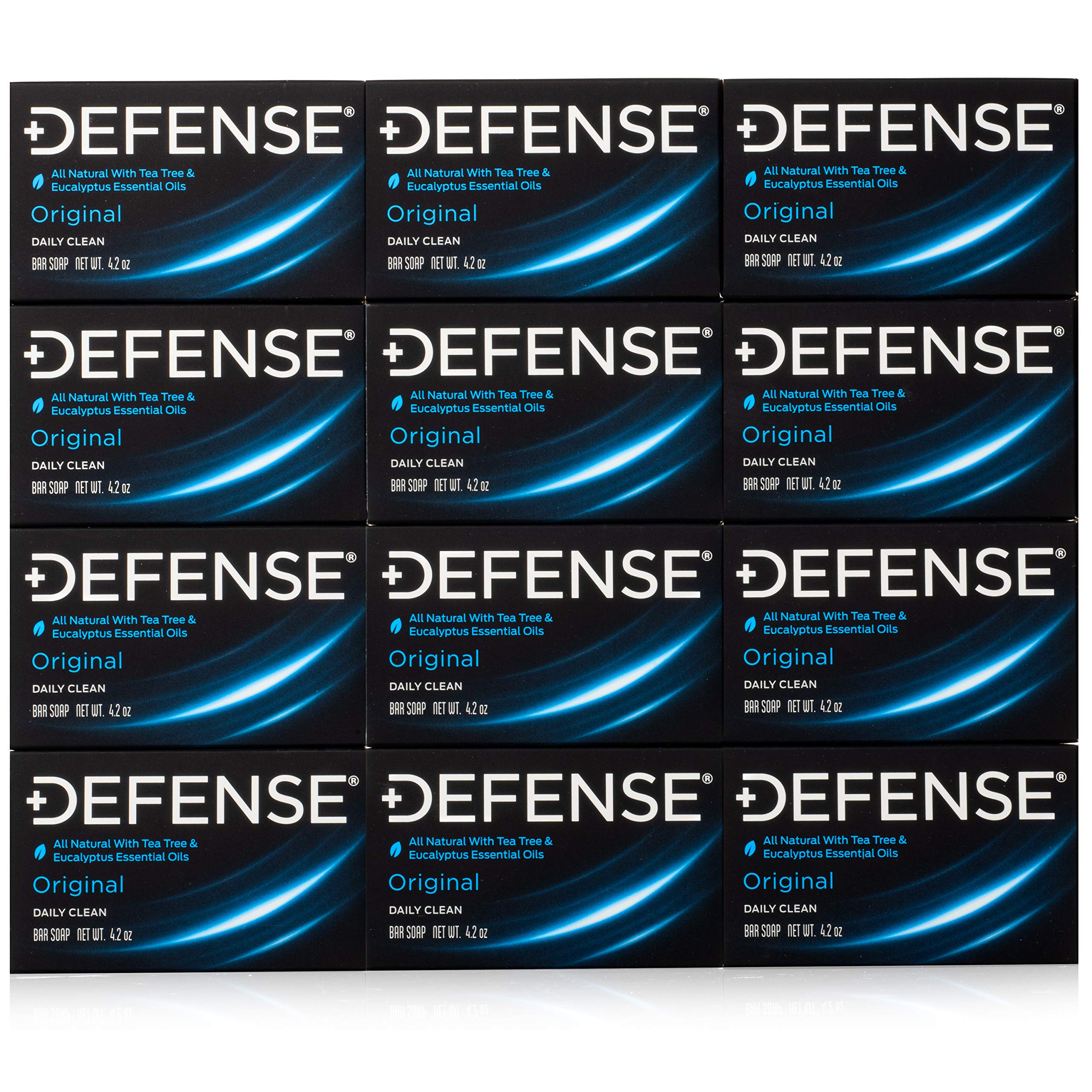 Defense Soap 12pk All Natural Tea Tree Bar Soap for Men | Made by Wrestlers with Tea Tree Oil & Eucalyptus Oil to Promote Health