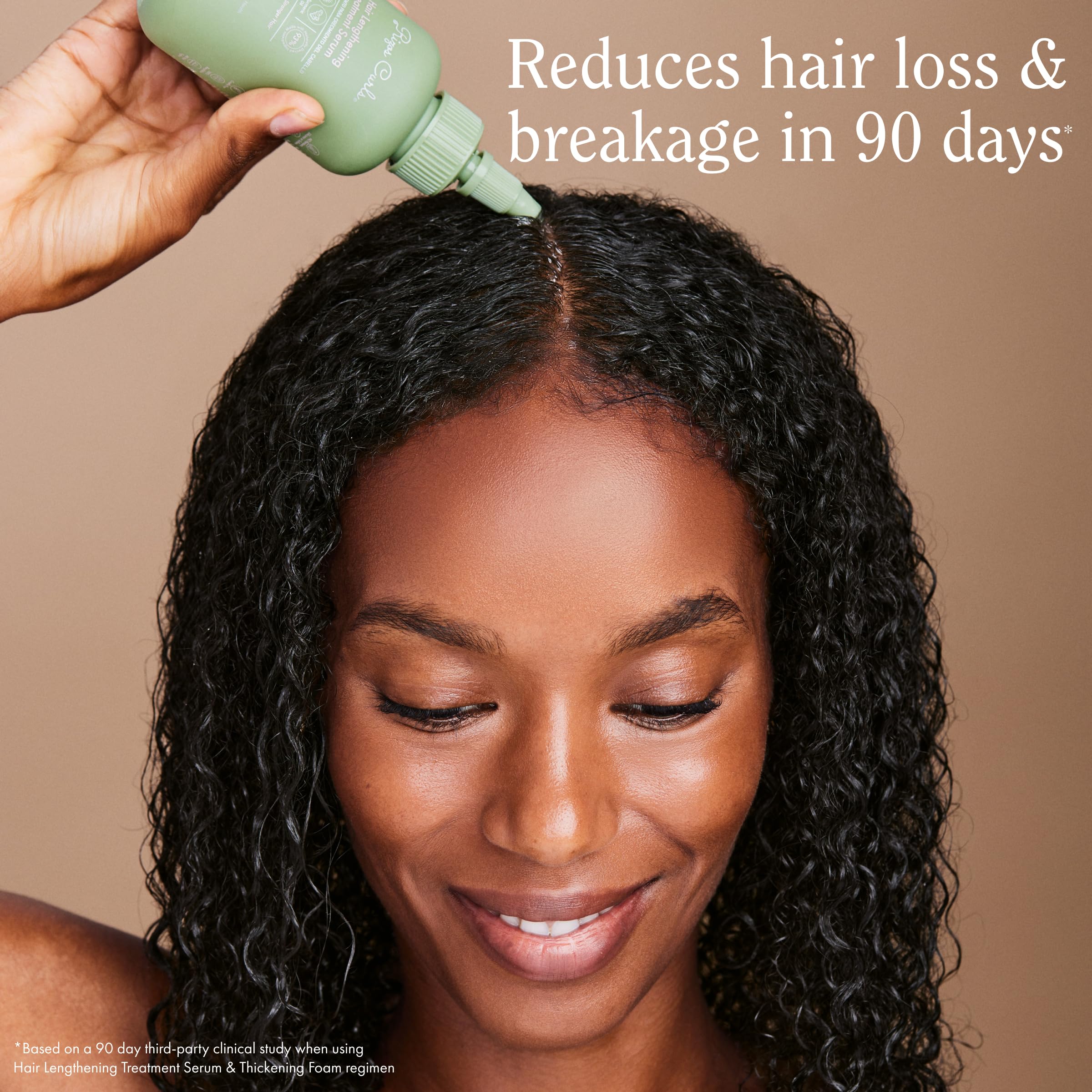 Rizos Curls Hair Lengthening Treatment Serum, Fortifies At Root For Healthy Scalp Microbiome Promoting Length, Supportes Longer