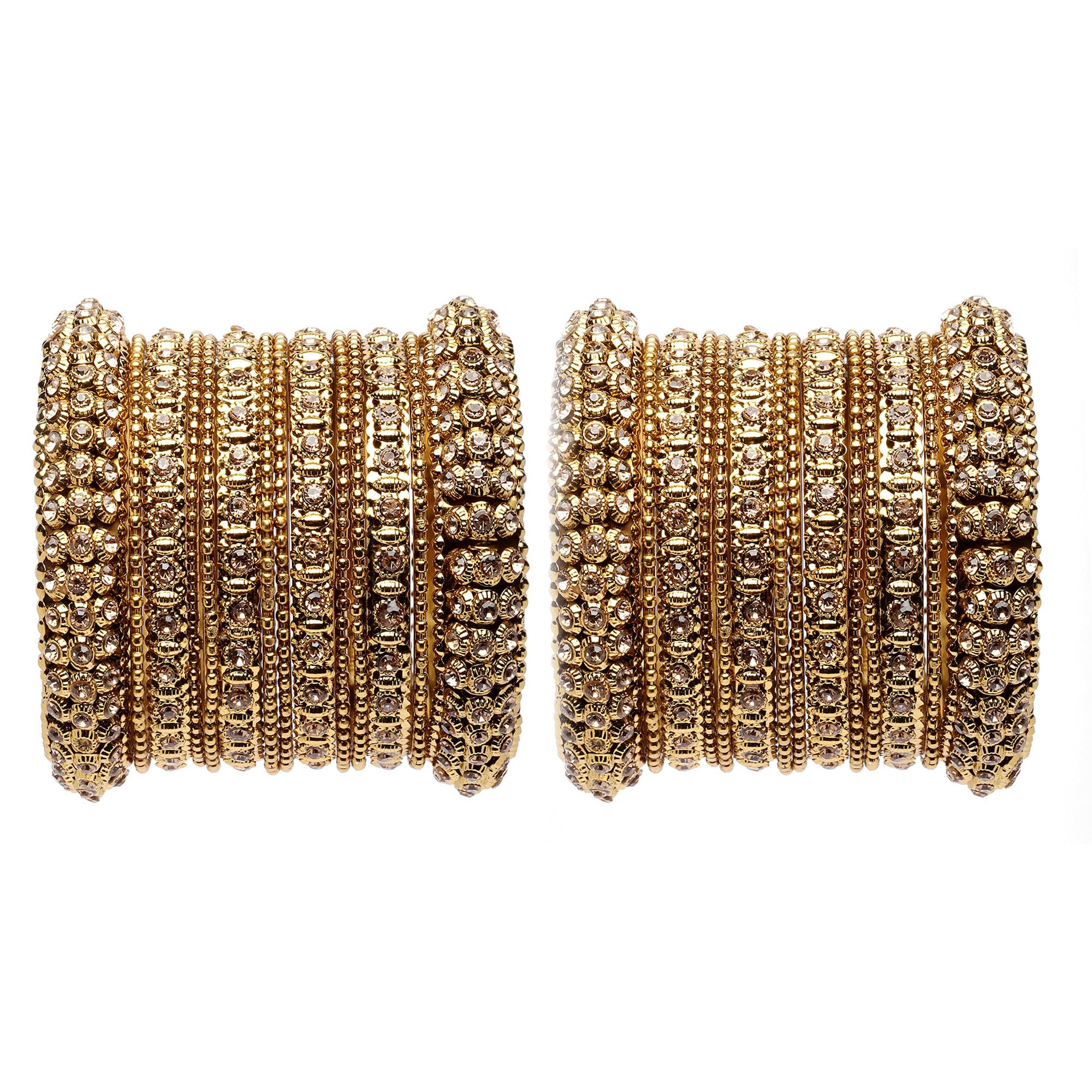 ZENEME Fashion Jewellery Traditional Gold Plated Bracelet Bangles Set for Girls and Women (Mehndi, 2.8)