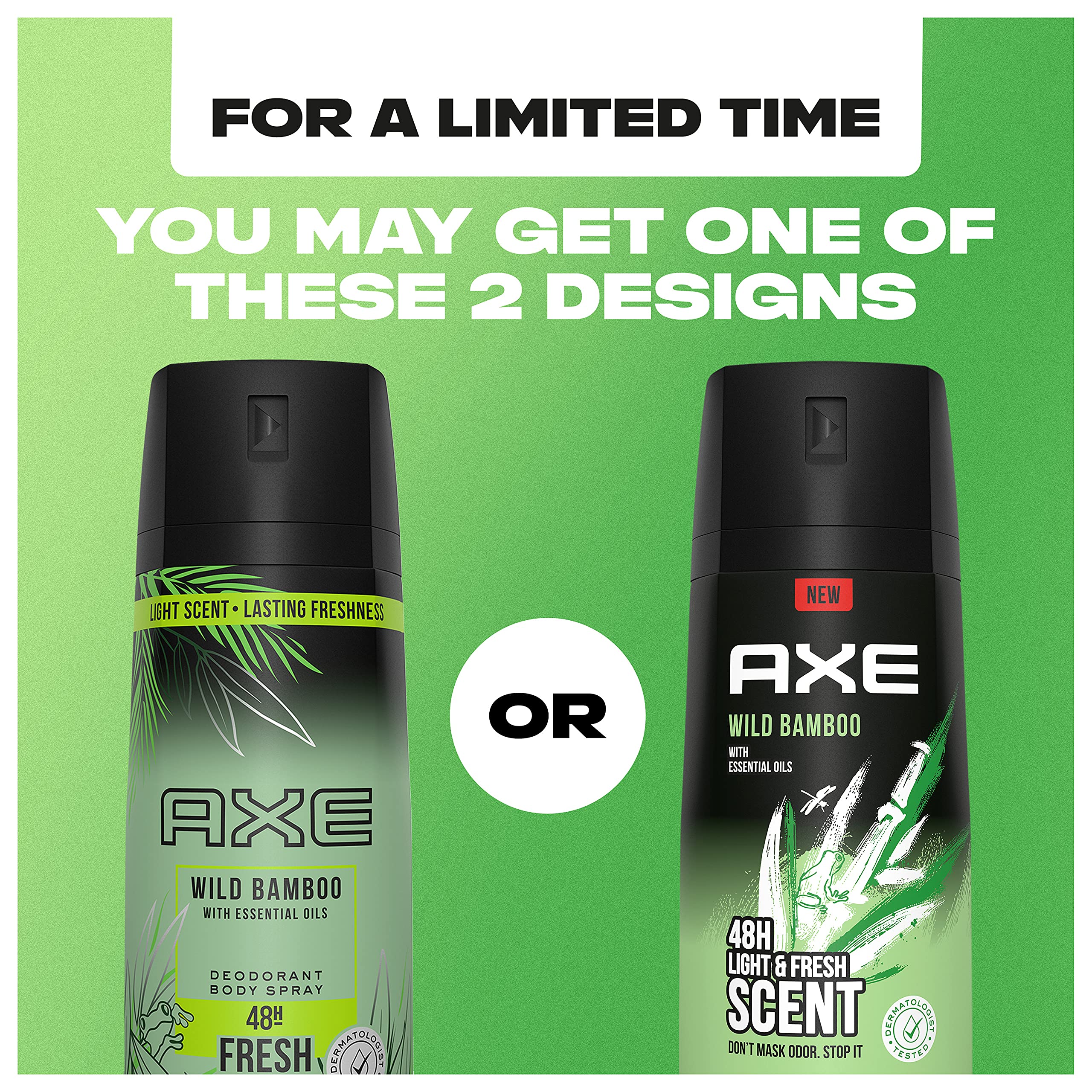 Axe Wild Bamboo Men'S Body Spray Deodorant 48Hr Odor Protection With Essential Oils Aluminum Free Deodorant Body Spray 4.0Oz