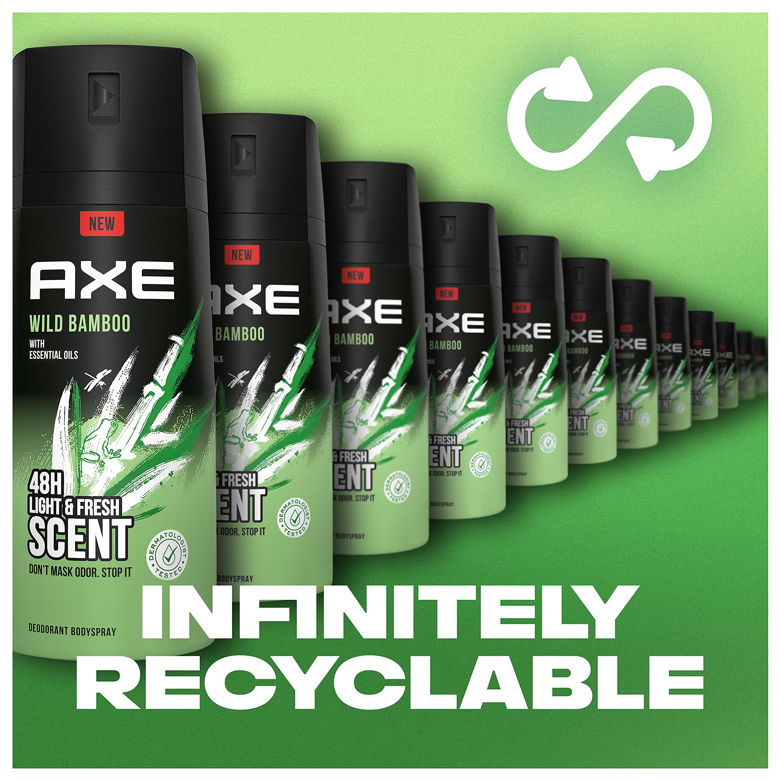 Axe Wild Bamboo Men'S Body Spray Deodorant 48Hr Odor Protection With Essential Oils Aluminum Free Deodorant Body Spray 4.0Oz