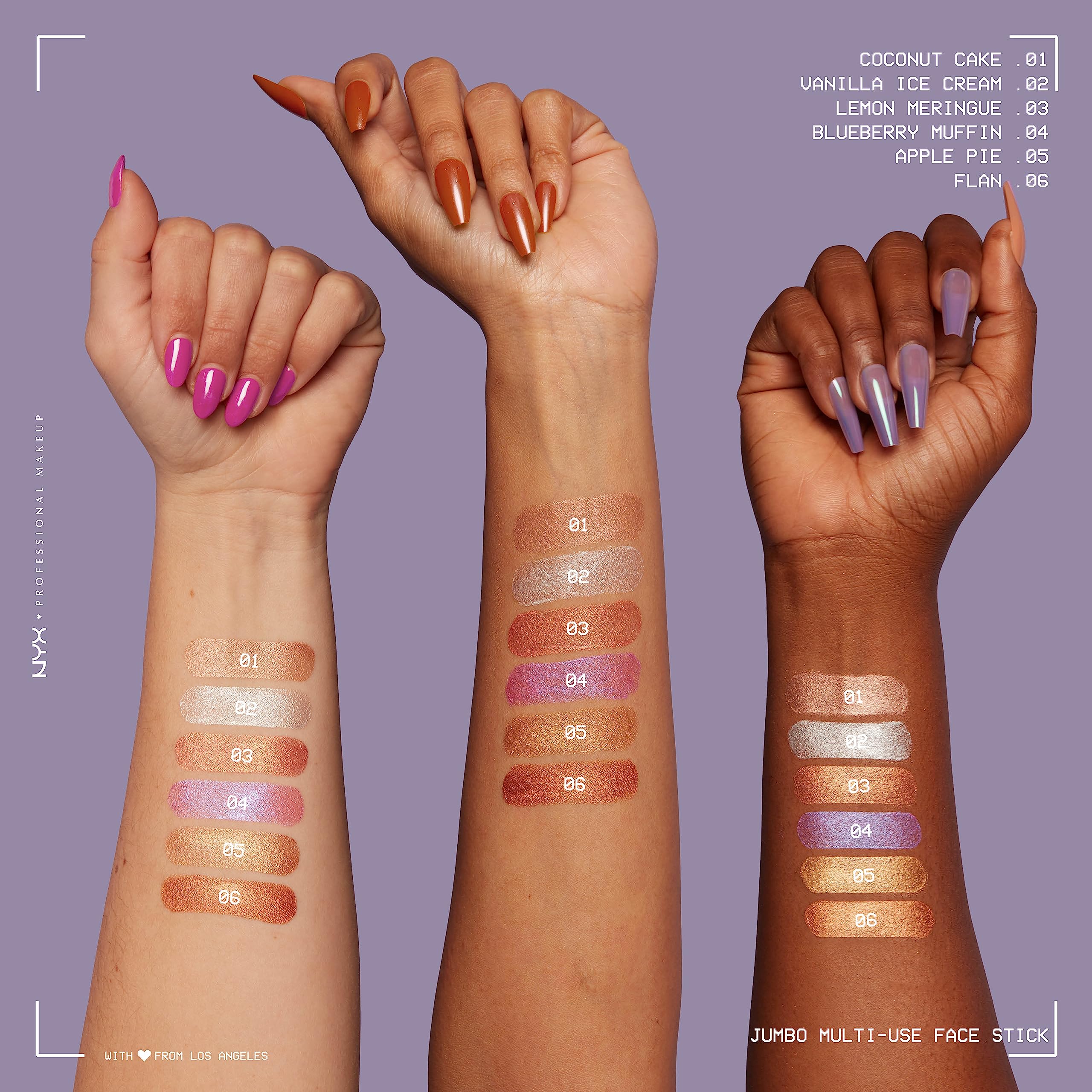 NYX PROFESSIONAL MAKEUP, Jumbo Multi-Use Face Highlighter Stick - Flan