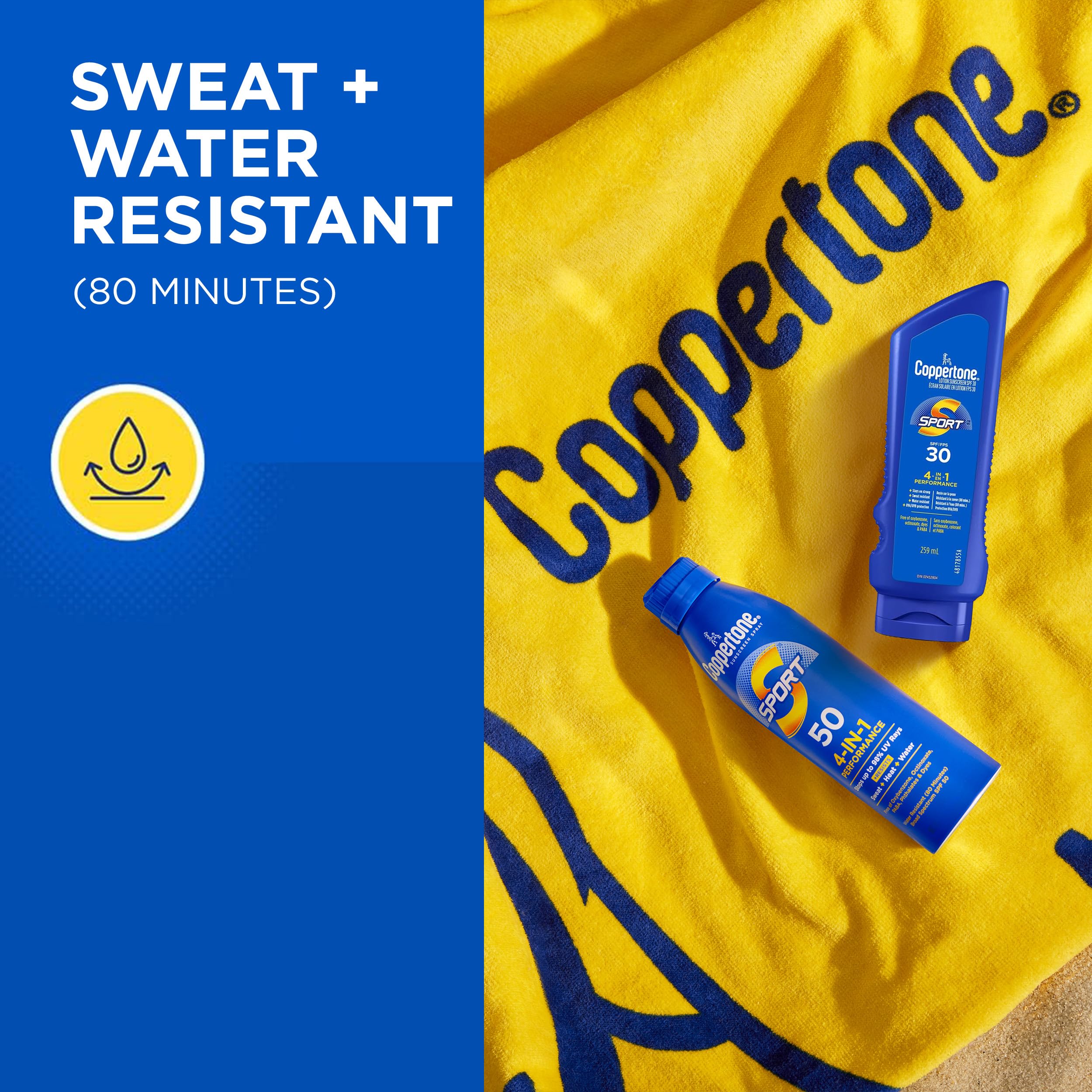 Coppertone Sport Sunscreen Spray Spf 15, Water Resistant Sunscreen, Broad Spectrum Spf 15 Sunscreen, Bulk Sunscreen Pack, 55 Oz