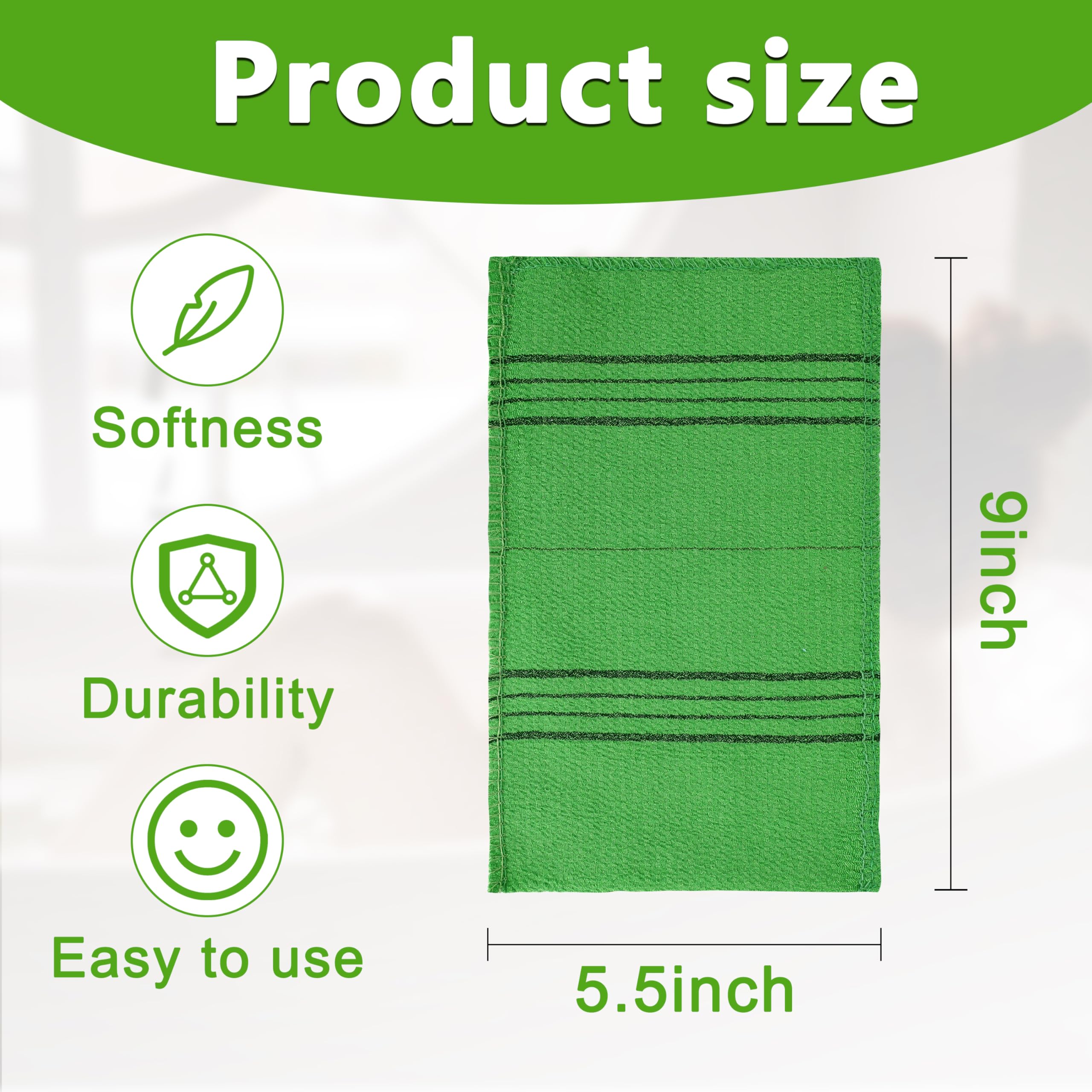 15 Pcs Korean Exfoliating Mitt, 9  5.5 In Gentle Exfoliating Korean Scrub Mitt, Large Korean Washcloth Exfoliating, Colorful Kor