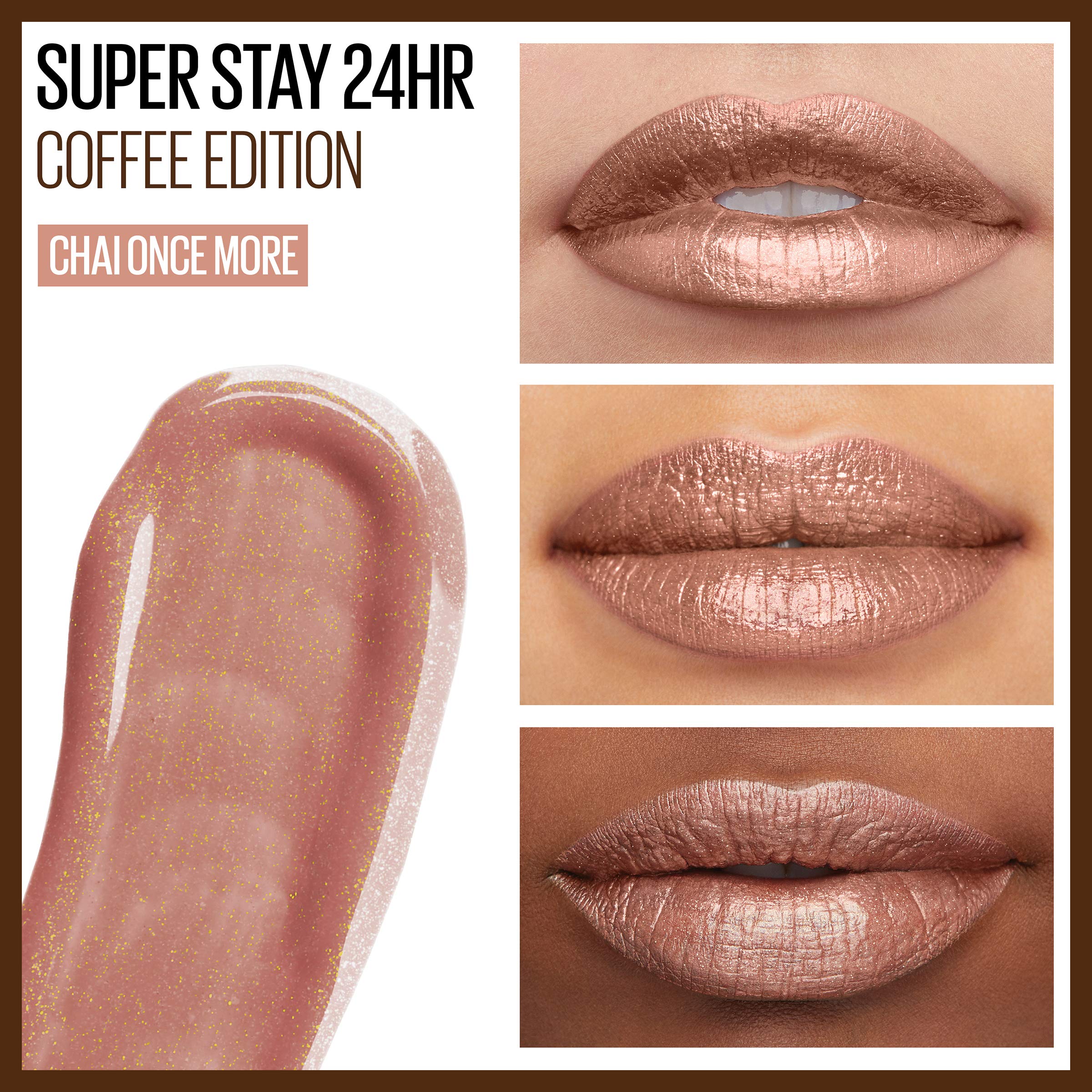 Maybelline Superstay 24, 2-Step Liquid Lipstick, Coffee Edition, Chai Once More