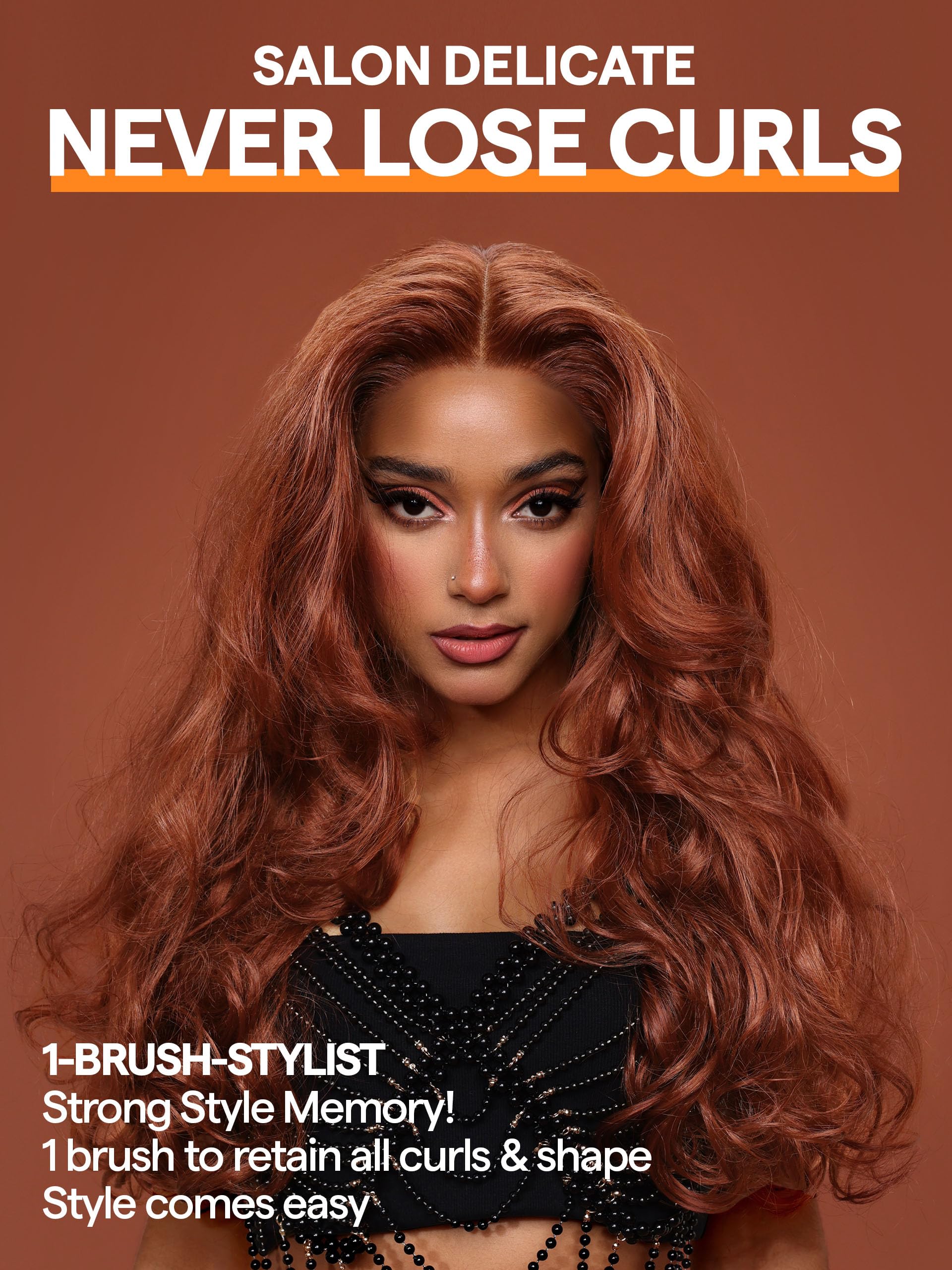 Gorgius Orange Brown Wig Glueless Loose Wave Pre Plucked Wigs With Natural Hairline #33 Colored Bleached Knots Crafted With Styl
