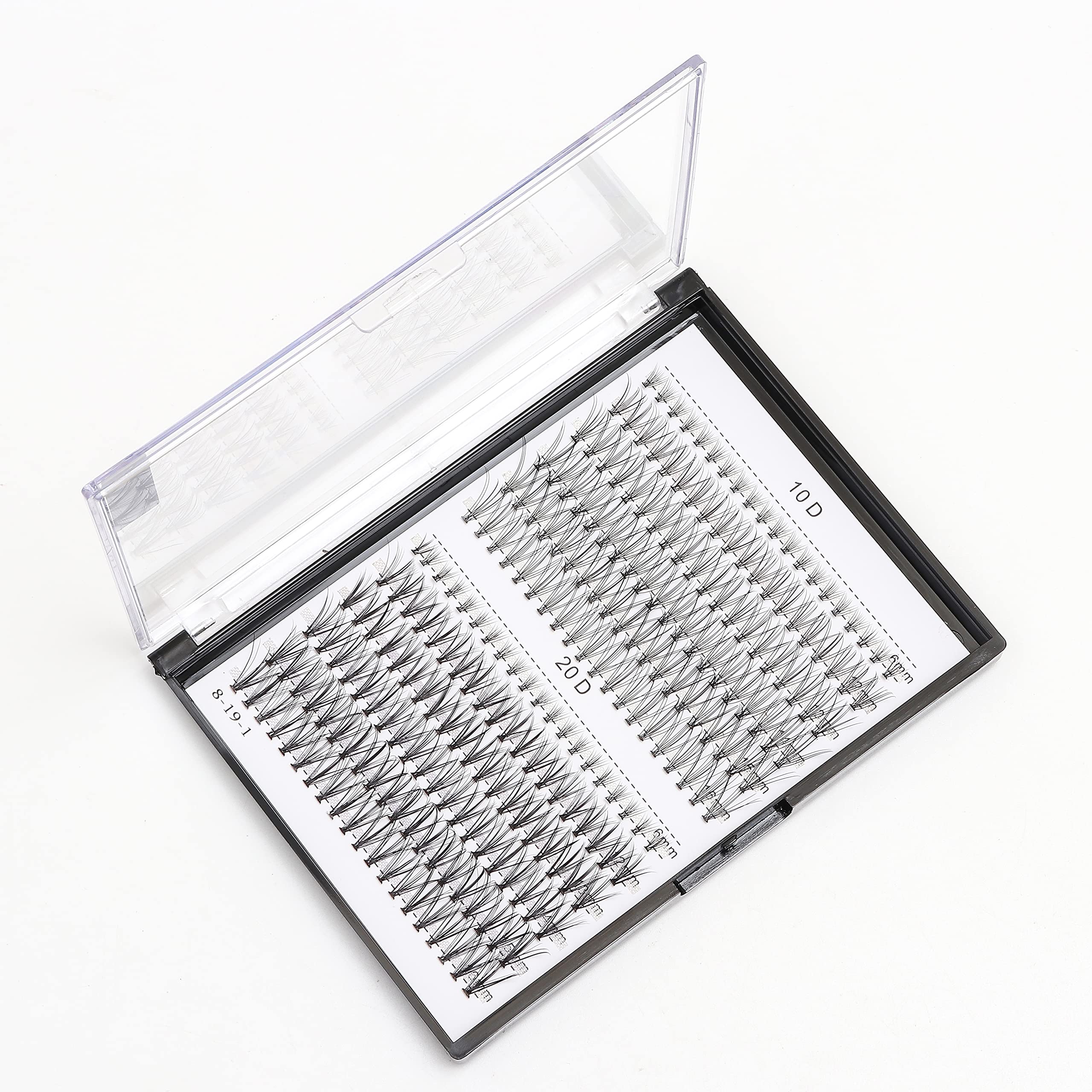 Bodermincer 240Pcs C Curl 10D/20D Cluster Eyelashes 12/13/14/15/16Mm And Under Eyelashes Mixed Professional Makeup Individual Cl