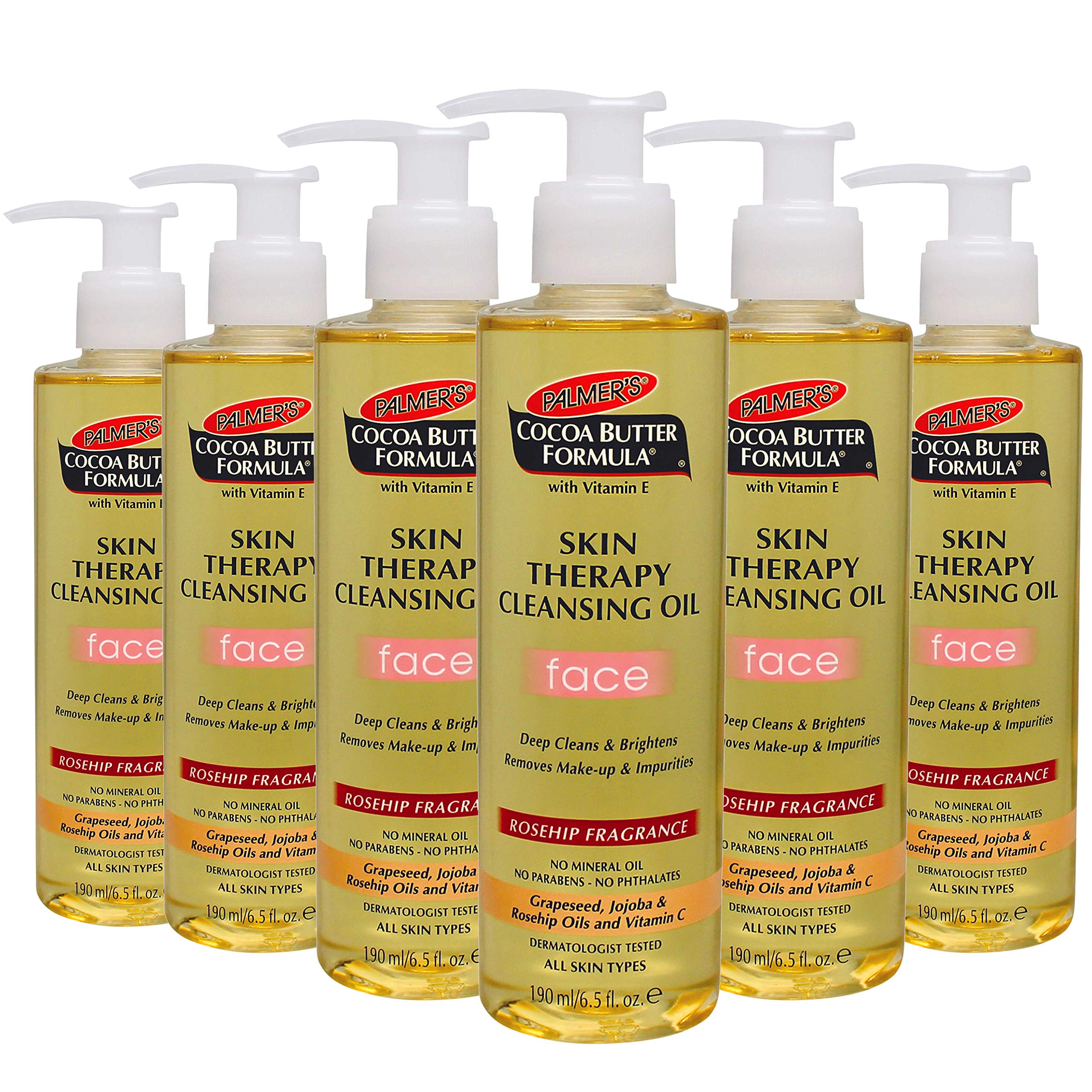 Palmer'S Cocoa Butter Formula Skin Therapy Cleansing Oil For Face, Rosehip Fragrance, 6.5 Ounces (Pack Of 6)