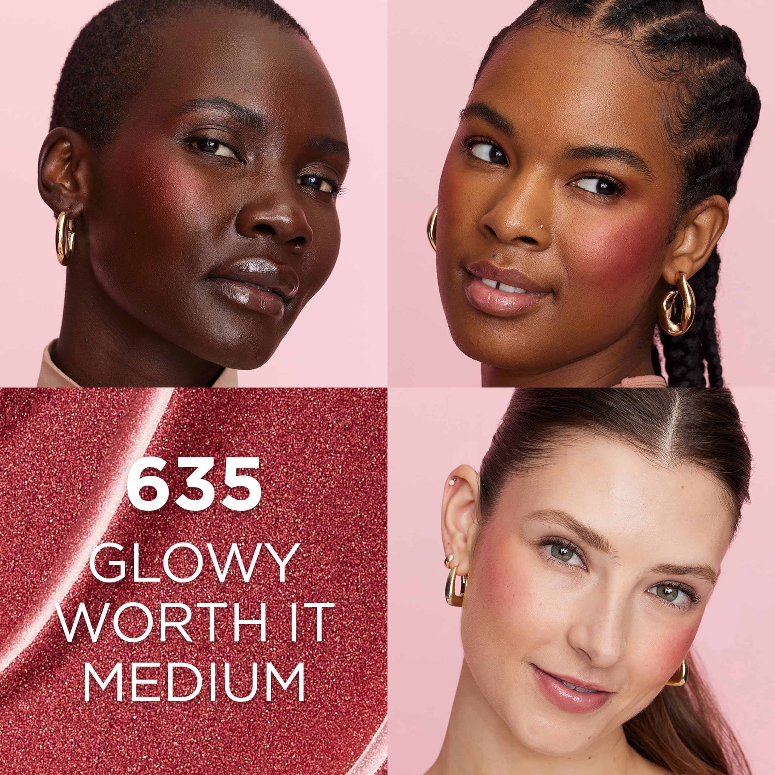 L'Oreal Paris True Match Lumi Le Liquid Blush, Intense Lightweight Blush Formula With Liquid Pigments, Glowy Worth It Medium, 0.
