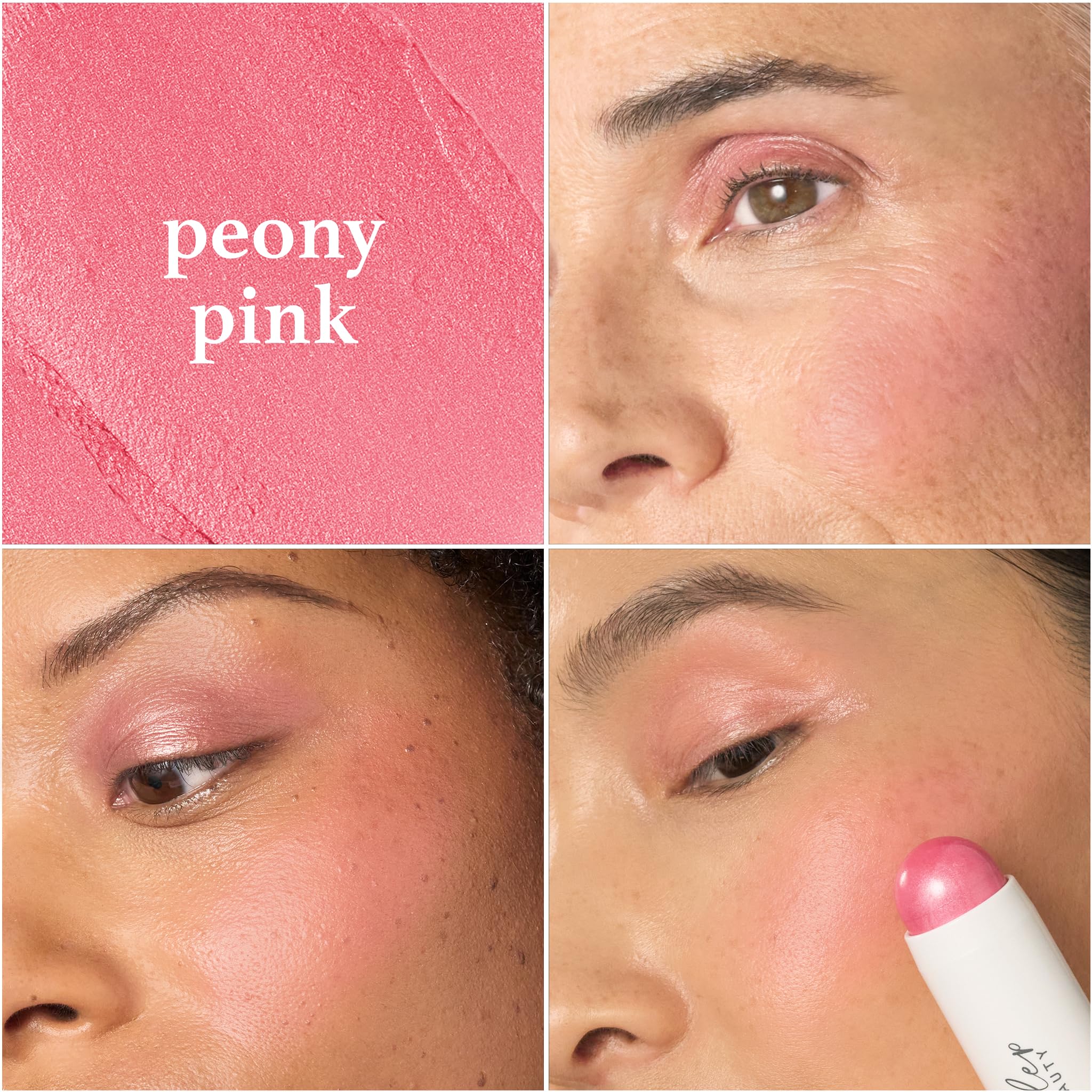 Julep Skip The Brush Cream To Powder Blush Stick - Peony Pink - Blendable And Buildable Color - 2-In-1 Blush And Lip Makeup Stic