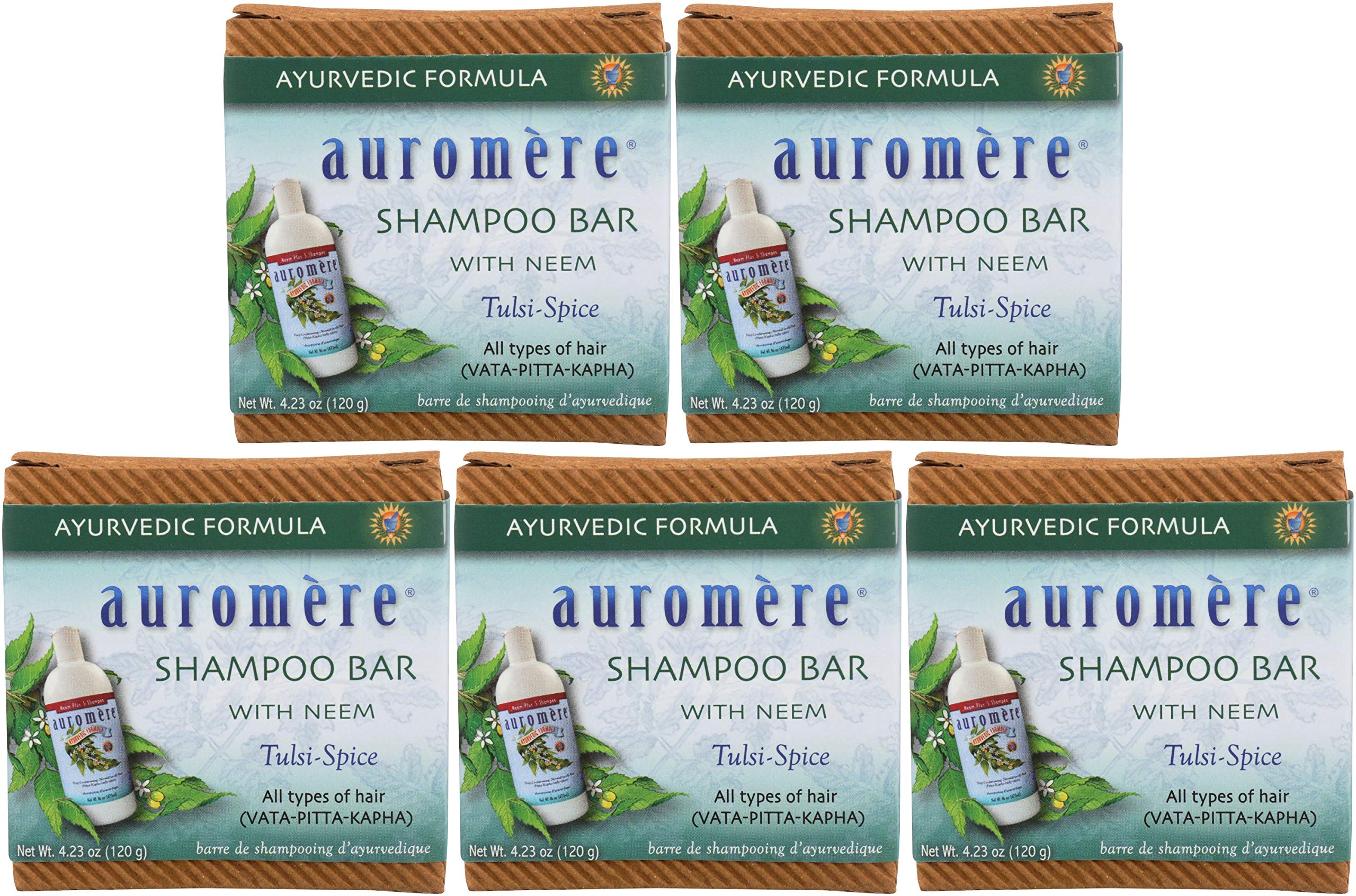 Auromere Ayurvedic Shampoo Bar - Eco Friendly, Handmade, Vegan, Cruelty Free, Natural, Non GMO, All in One Bar for Soap and Sham