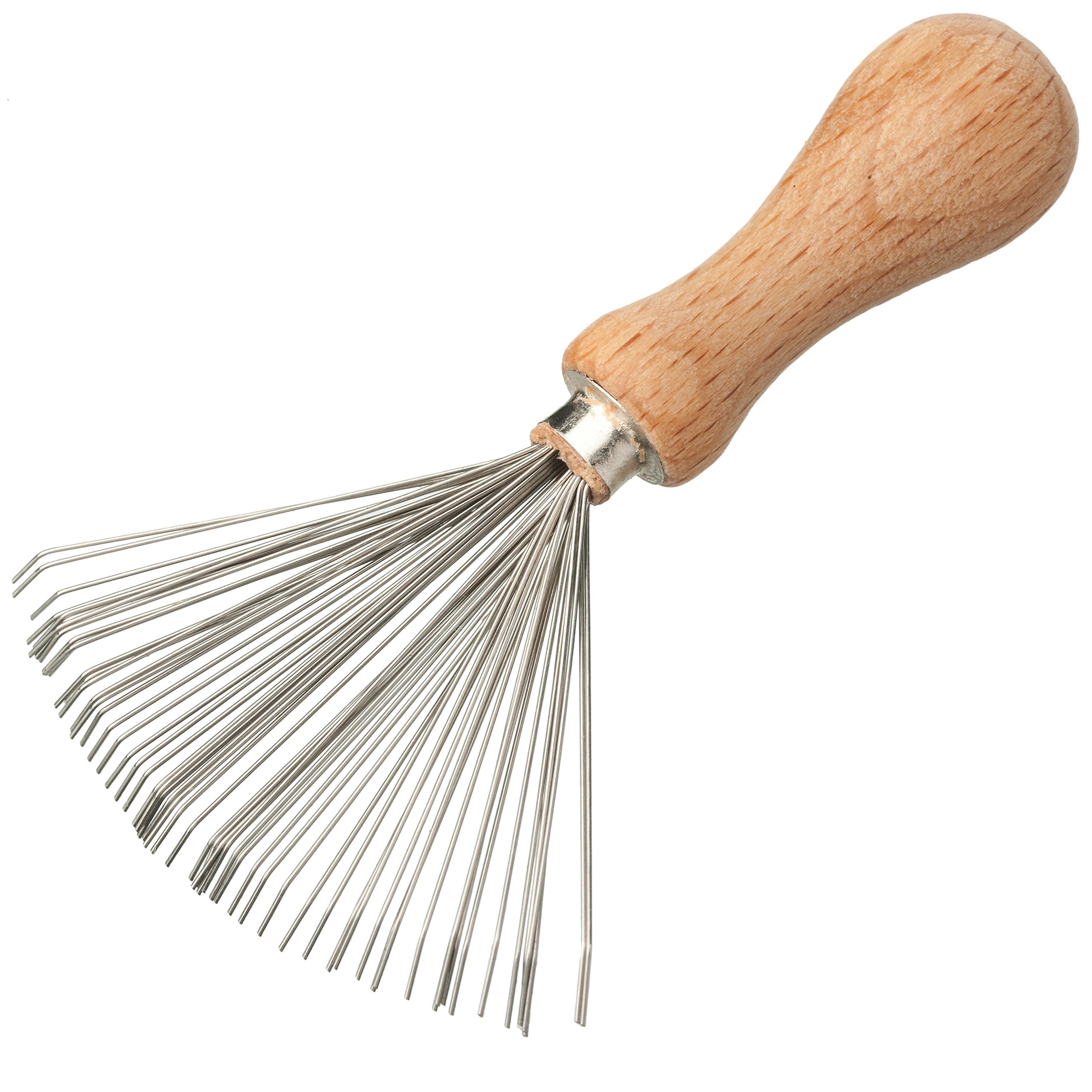 Redecker Wire Comb and Brush Cleaner with Oiled Beechwood Handle, 3Inches