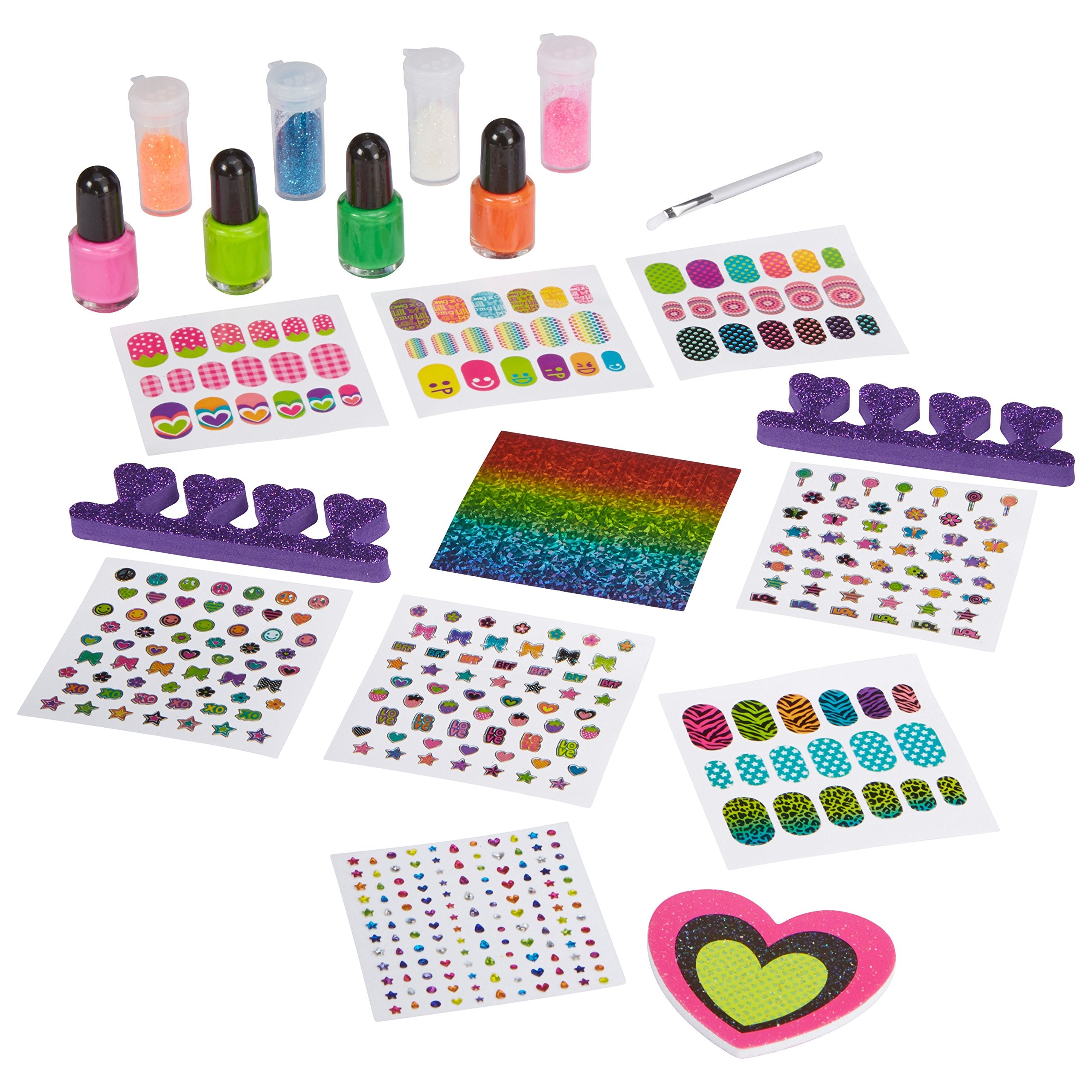 ALEX Toys Ultimate Nail Glam Salon Kit for Girls - Rainbow Acrylic Fashion Activity, Model 126XL