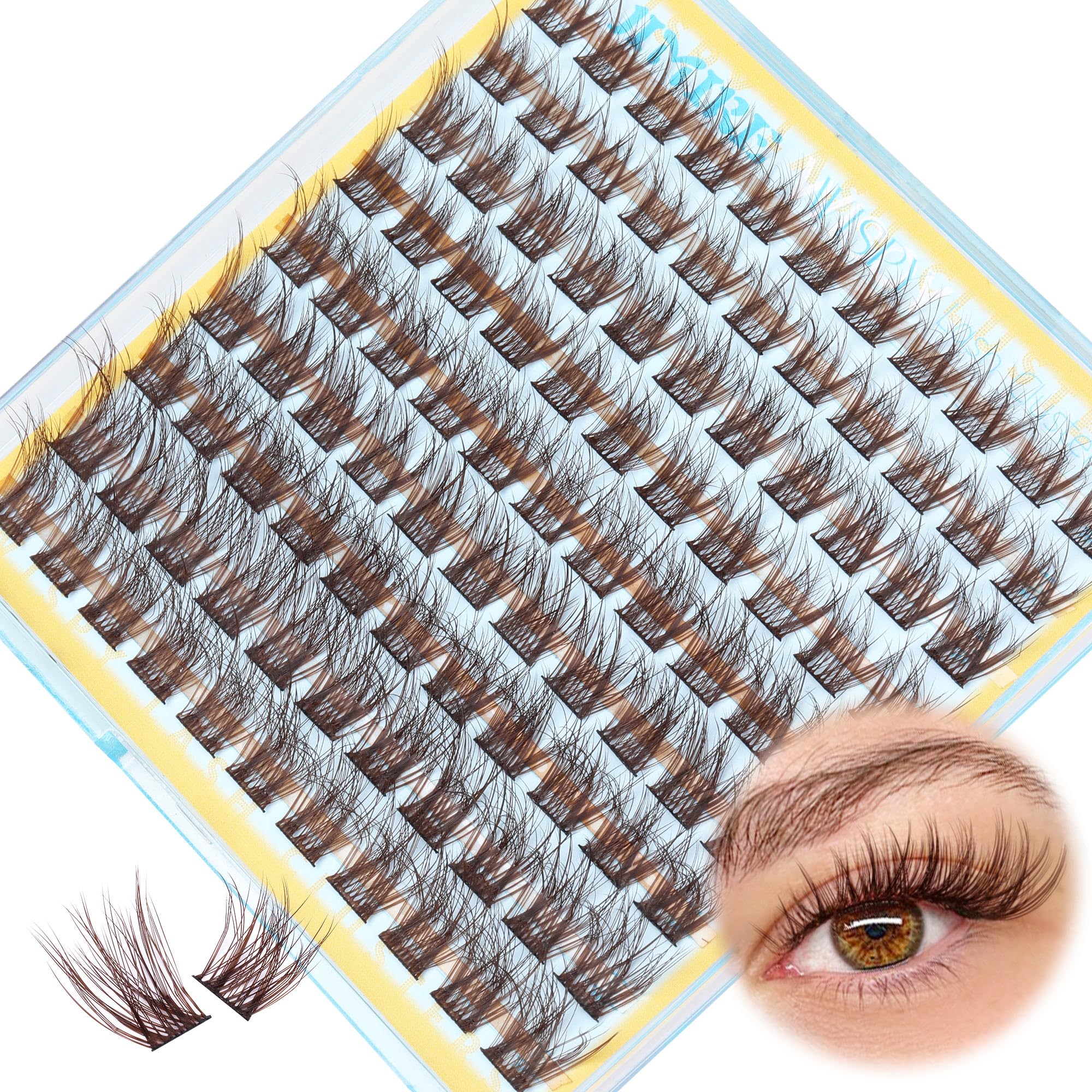 JIMIRE Manga Lash Clusters Natural Look Anime Japanese Eyelash Clusters 10-16MM D Curl Cluster Eyelash Extensions Cute Individua