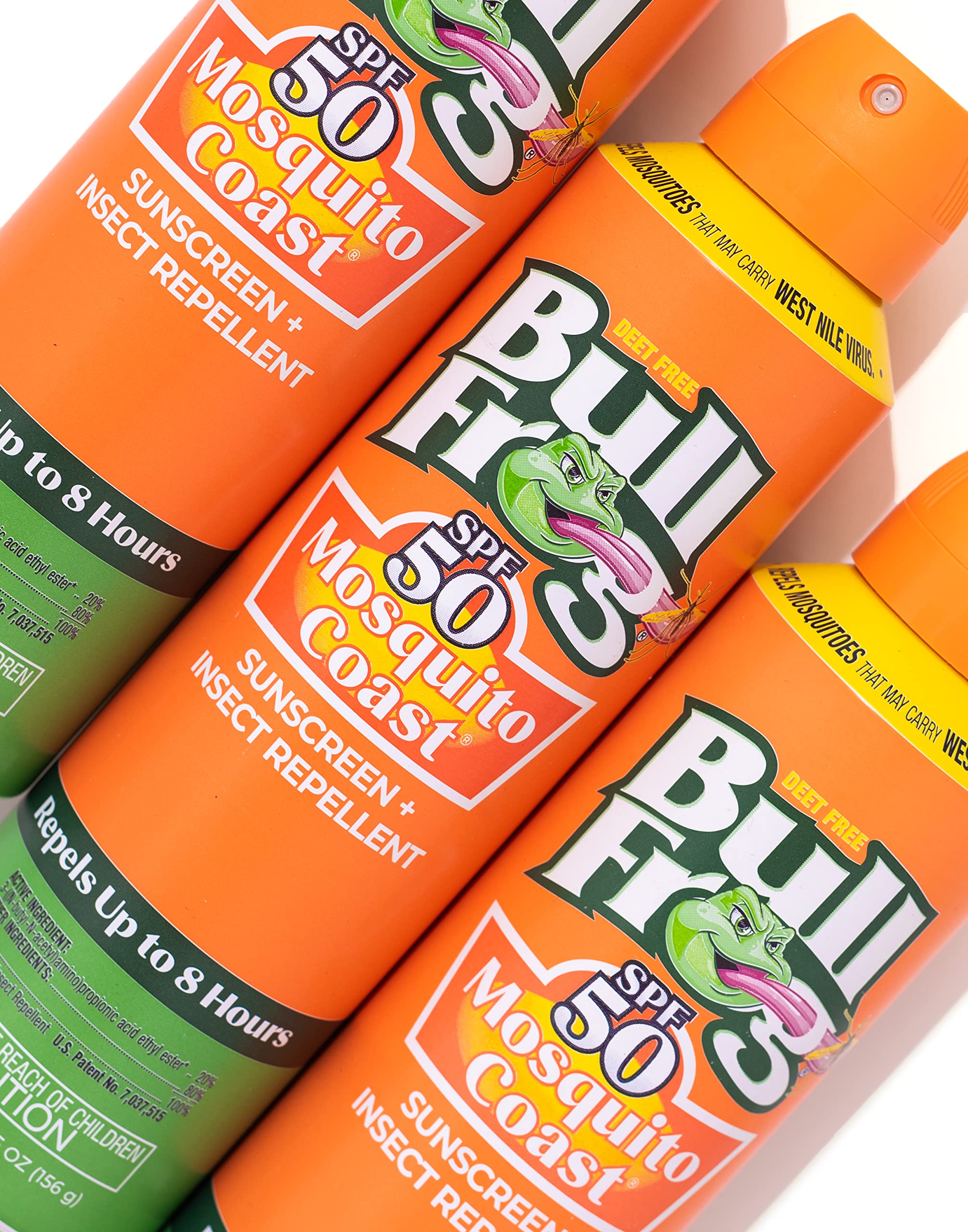 Bullfrog Mosquito Coast Sunscreen Spf50 + Insect Repellant 5.5Oz Continuous Spray, 2Pk