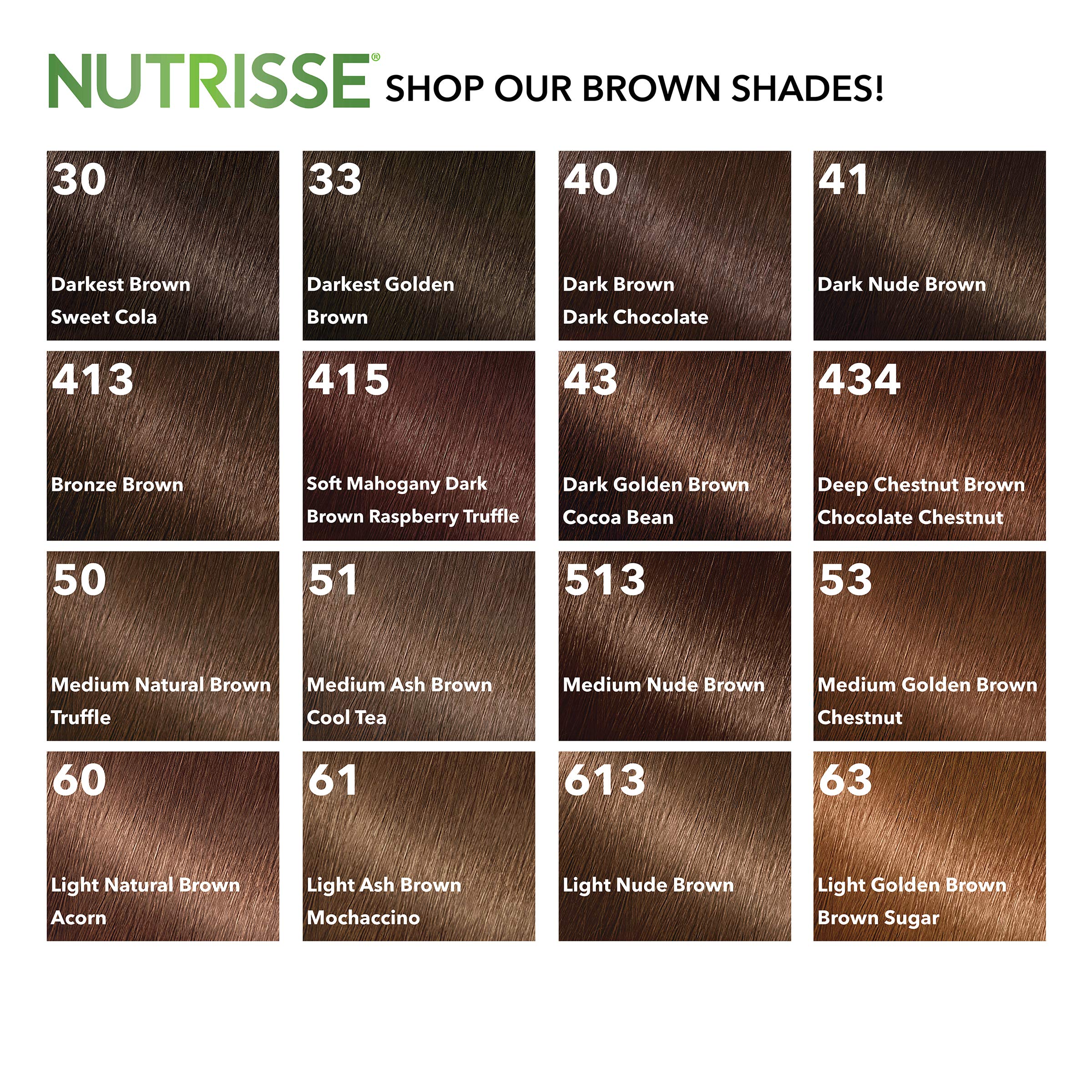 Garnier, Nutrisse Nourishing Hair Color Creme Packaging May Vary, 63 Light Golden Brown (Brown Sugar), 3 Count