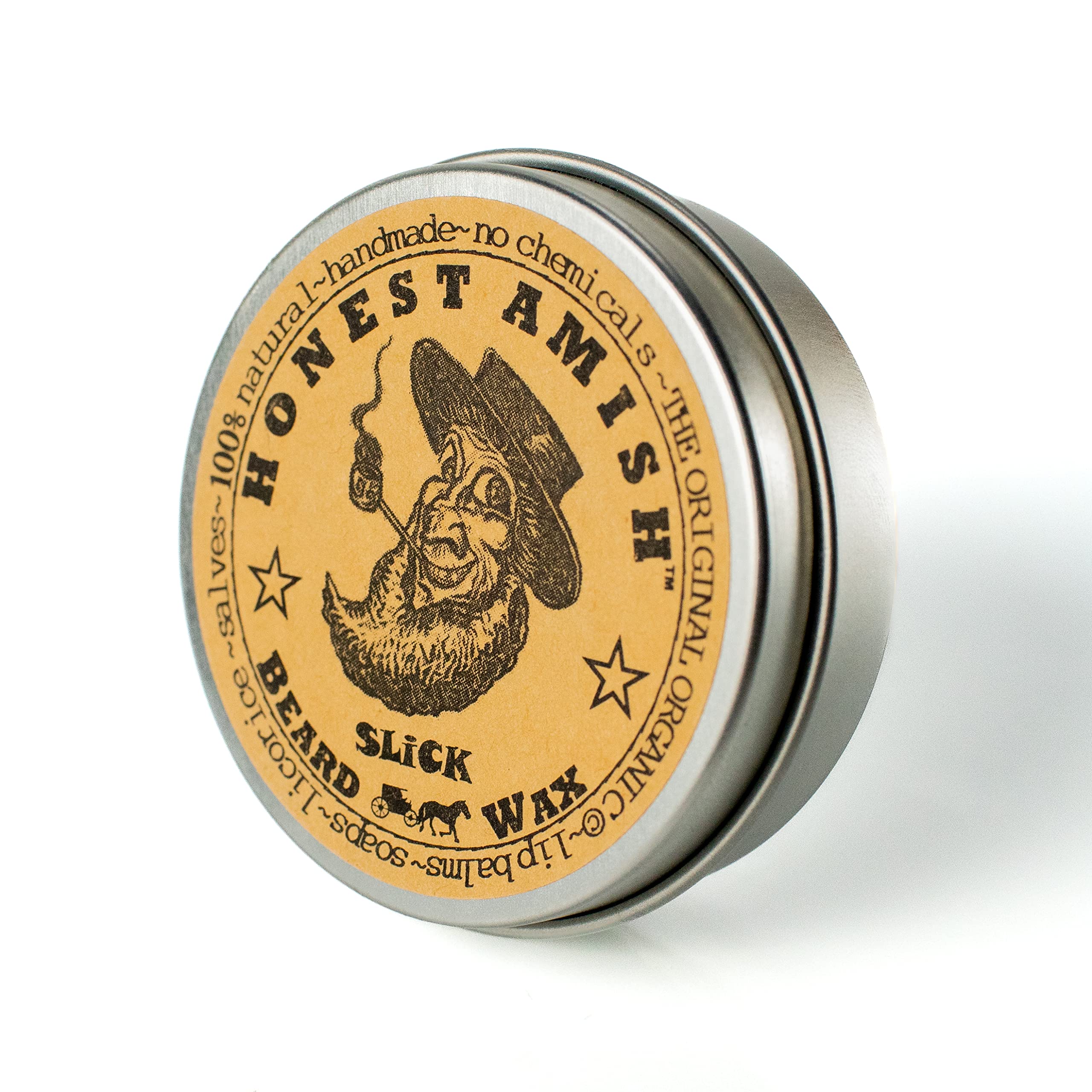 Honest Amish Slick Beard Wax - All Natural And Organic - 2 Ounce