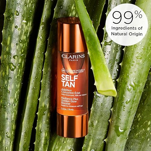 Clarins Self Tanning Body Booster  Self Tanning Drops For Body To Mix With Moisturizer  Natural, Long-Lasting, Streak-Free, Buil