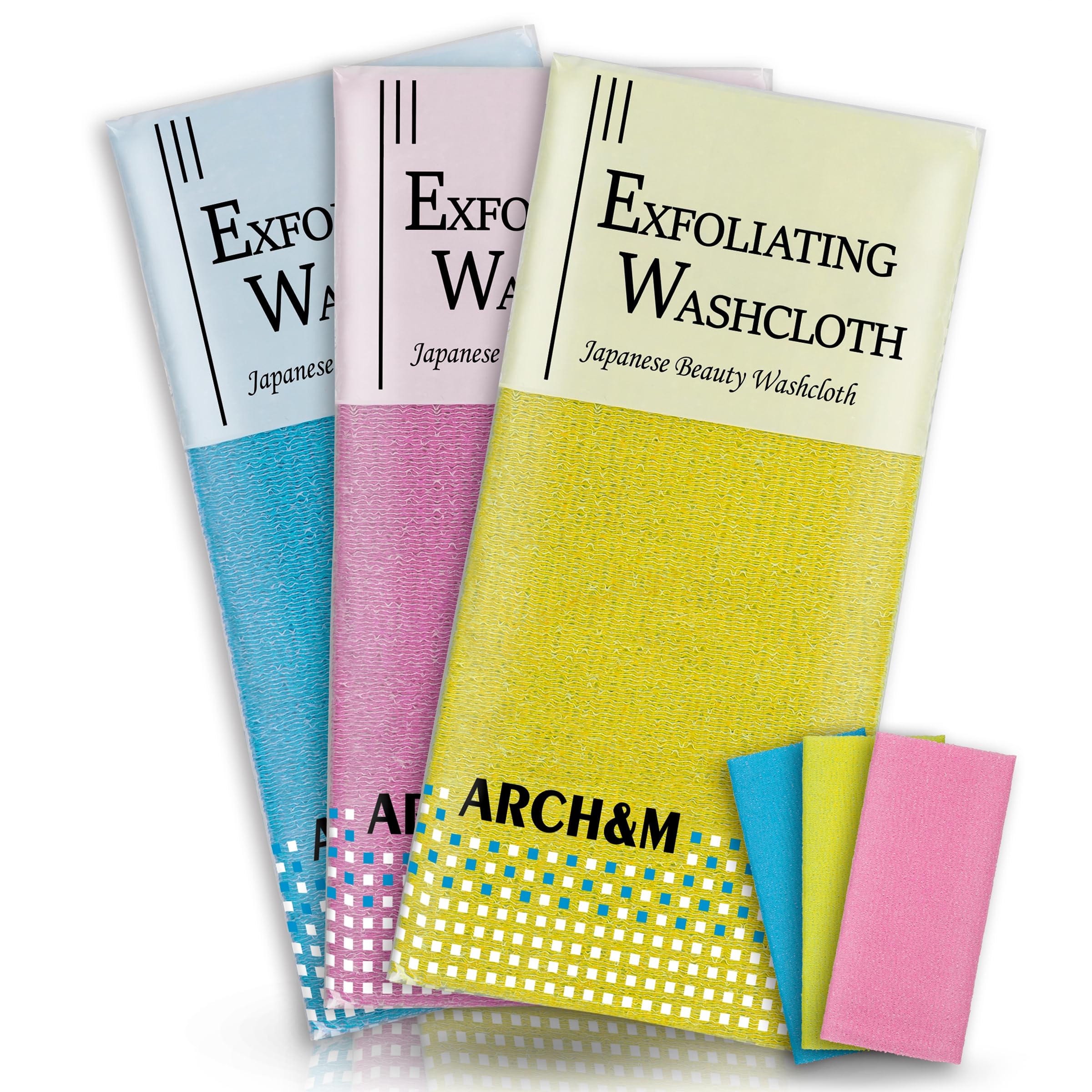Exfoliating Washcloth Japanese Washcloth Nylon Bath Wash Cloth Korean Exfoliating Cloth Luffah Towel Beauty Washcloth Sponge Loo