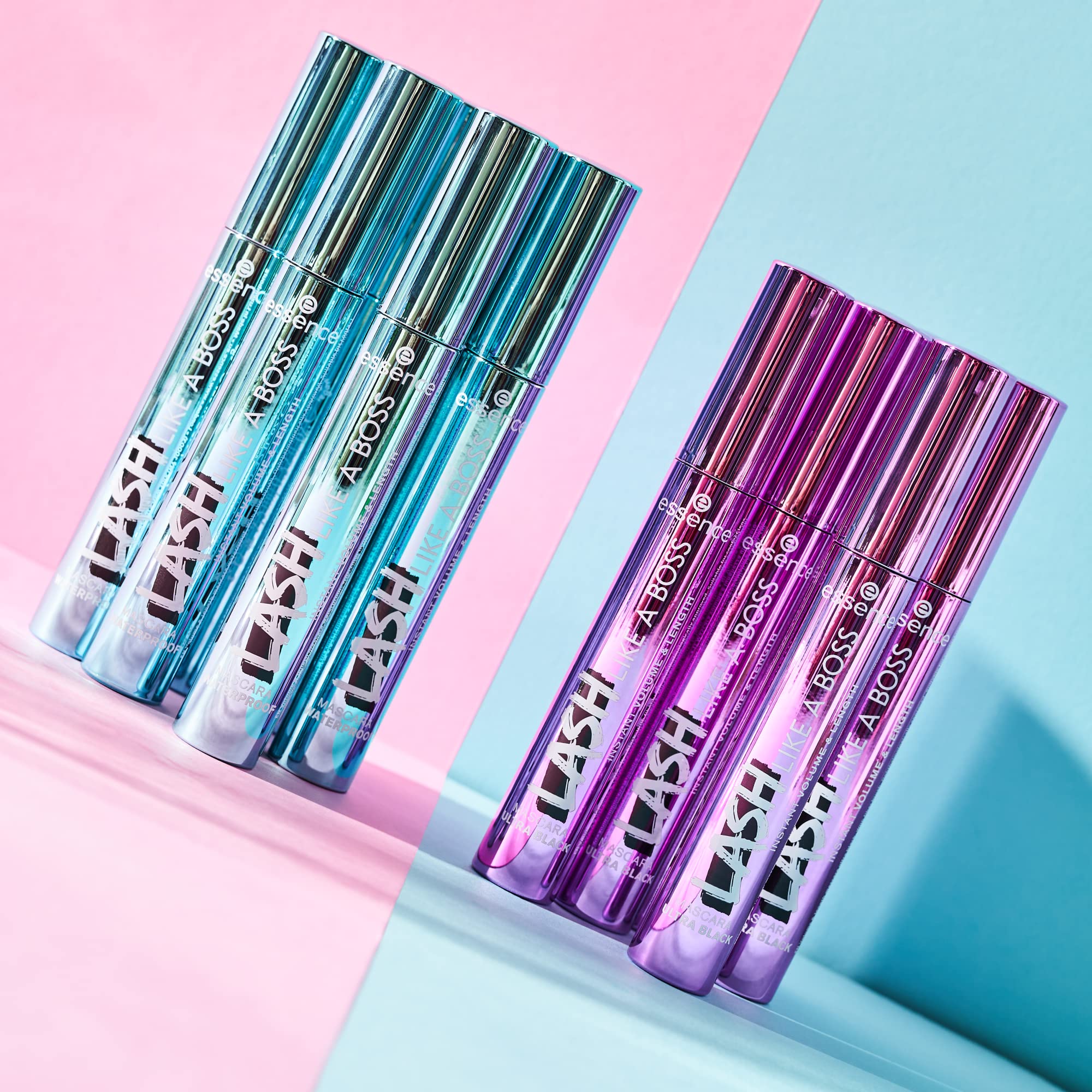 Essence  Lash Like A Boss Instant Volume & Length Waterproof Mascara  Long Lasting Formula & Curved Fiber Brush  Vegan & Cruelty