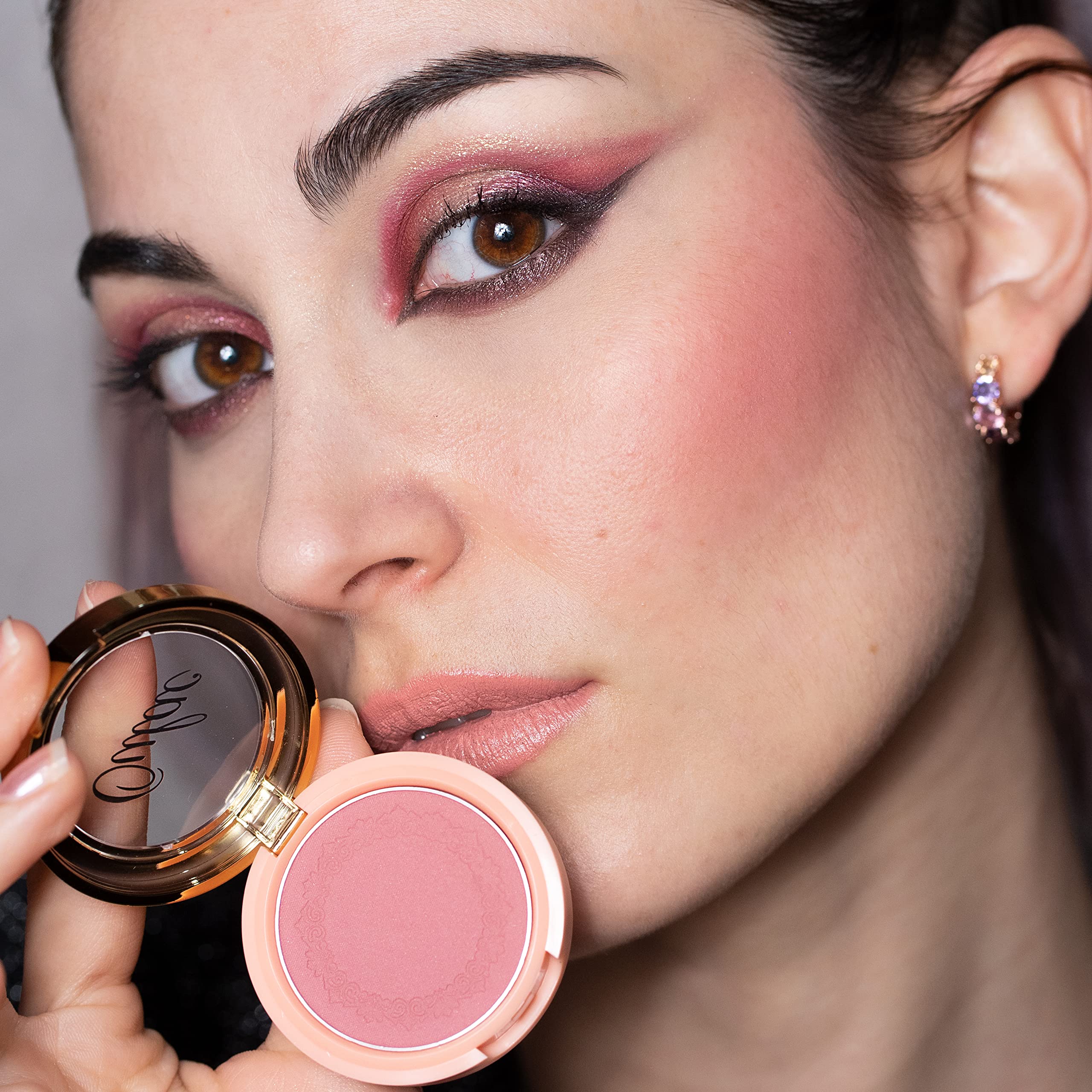 OULAC Blush Makeup Powder Mauve| Natural Matte Blush Cool Tone Skin Light Meidum | Buildable & Light Weight Smooth| Cruelty-Free