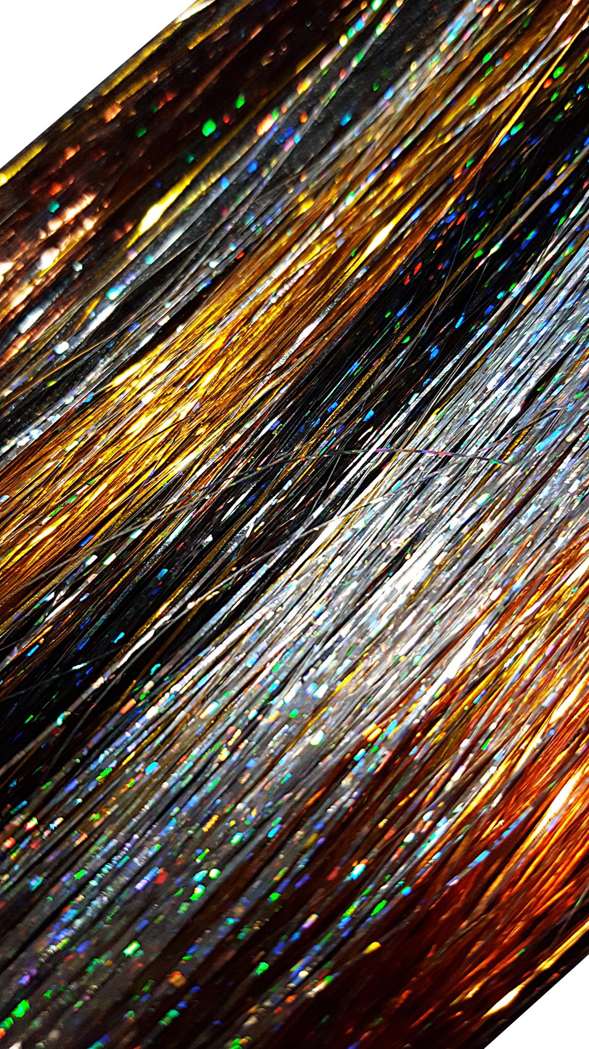 40 Hair Tinsel 150 Strands - Amber Mystery Mix