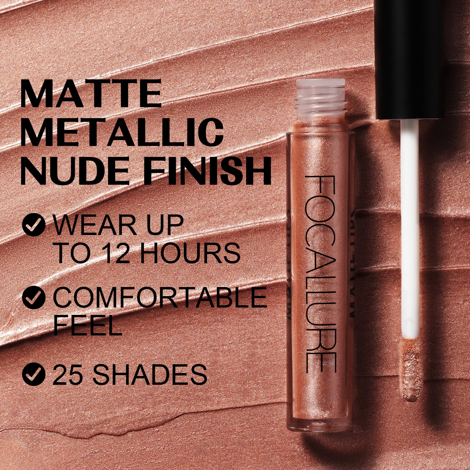Focallure Ultra Matte Liquid Lipstick,Longwear Rich Lip Colors,Easy To Create A Sexy Lips With High-Grade Formula,Long Lasting W