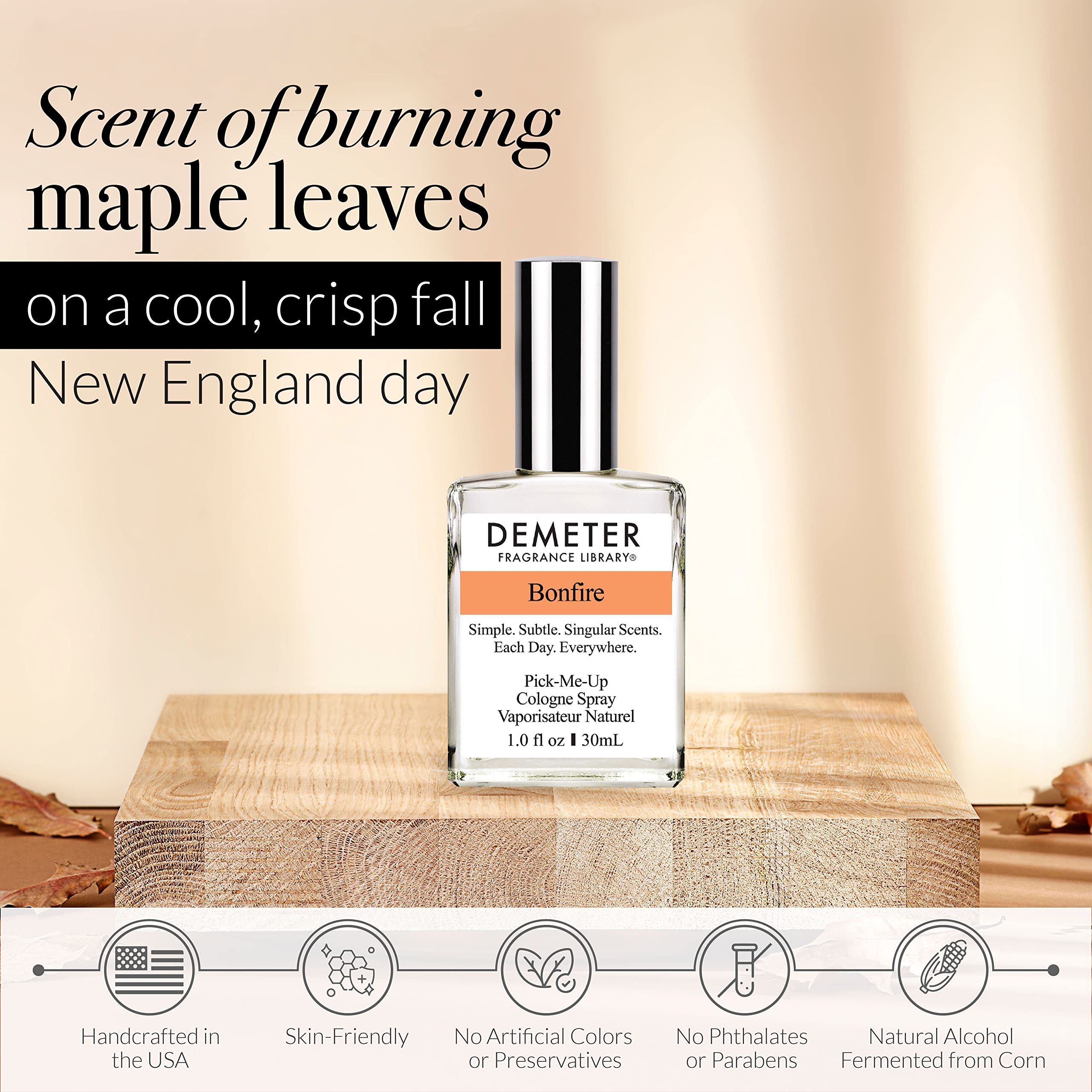 DEMETER Bonfire, 1 oz Cologne Spray, Perfume for Women and Men