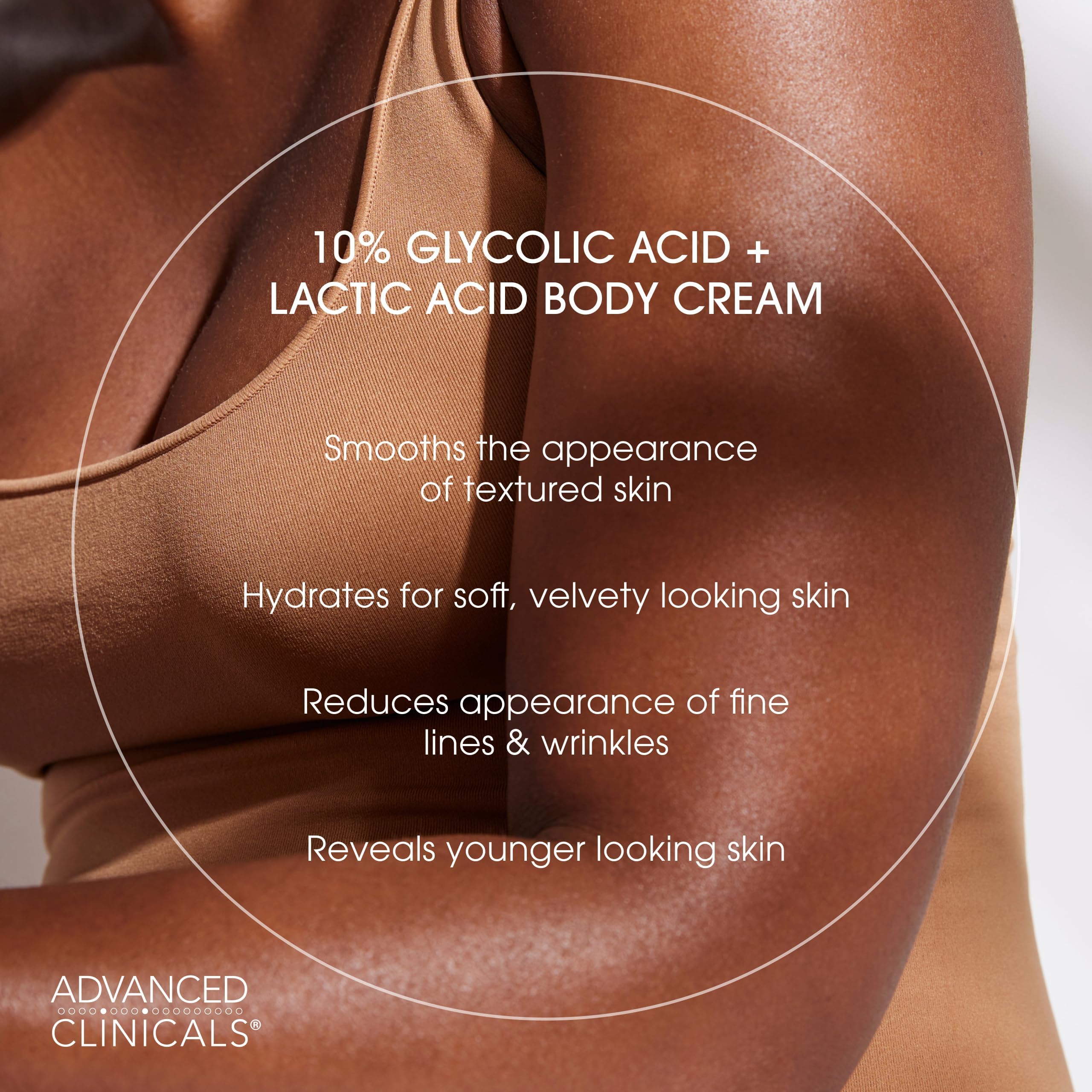 Advanced Clinicals 10% Glycolic Acid + Lactic Acid Lotion Exfoliant Moisturizing Cream With Hyaluronic Acid Moisturizer | AHA Ex