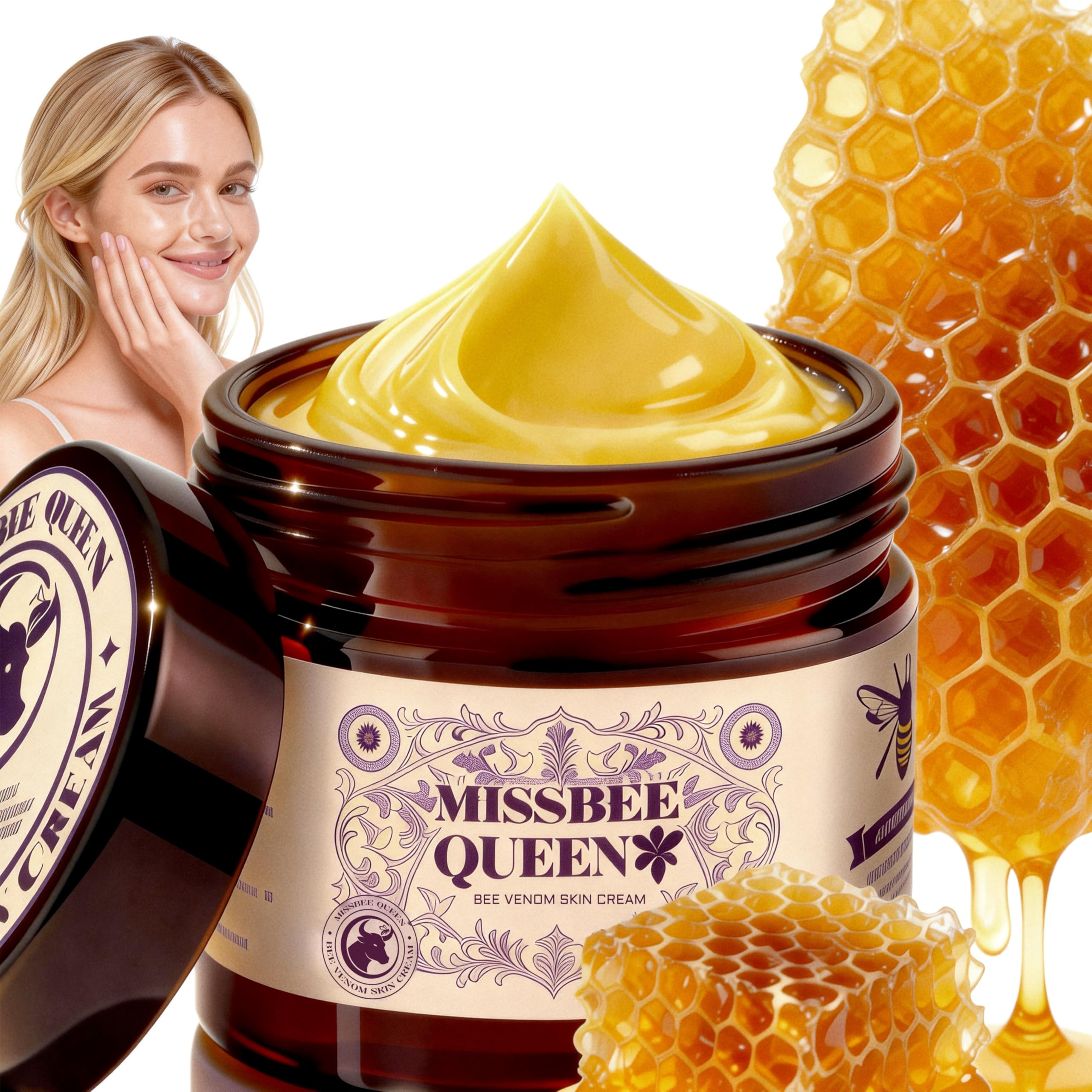 Bee Venom Skin Treatment Cream | Bee Venom Cream for Skin | Anti-Aging Cream | Wrinkles & Fine Lines | Oily & Sensitive & Dry Sk