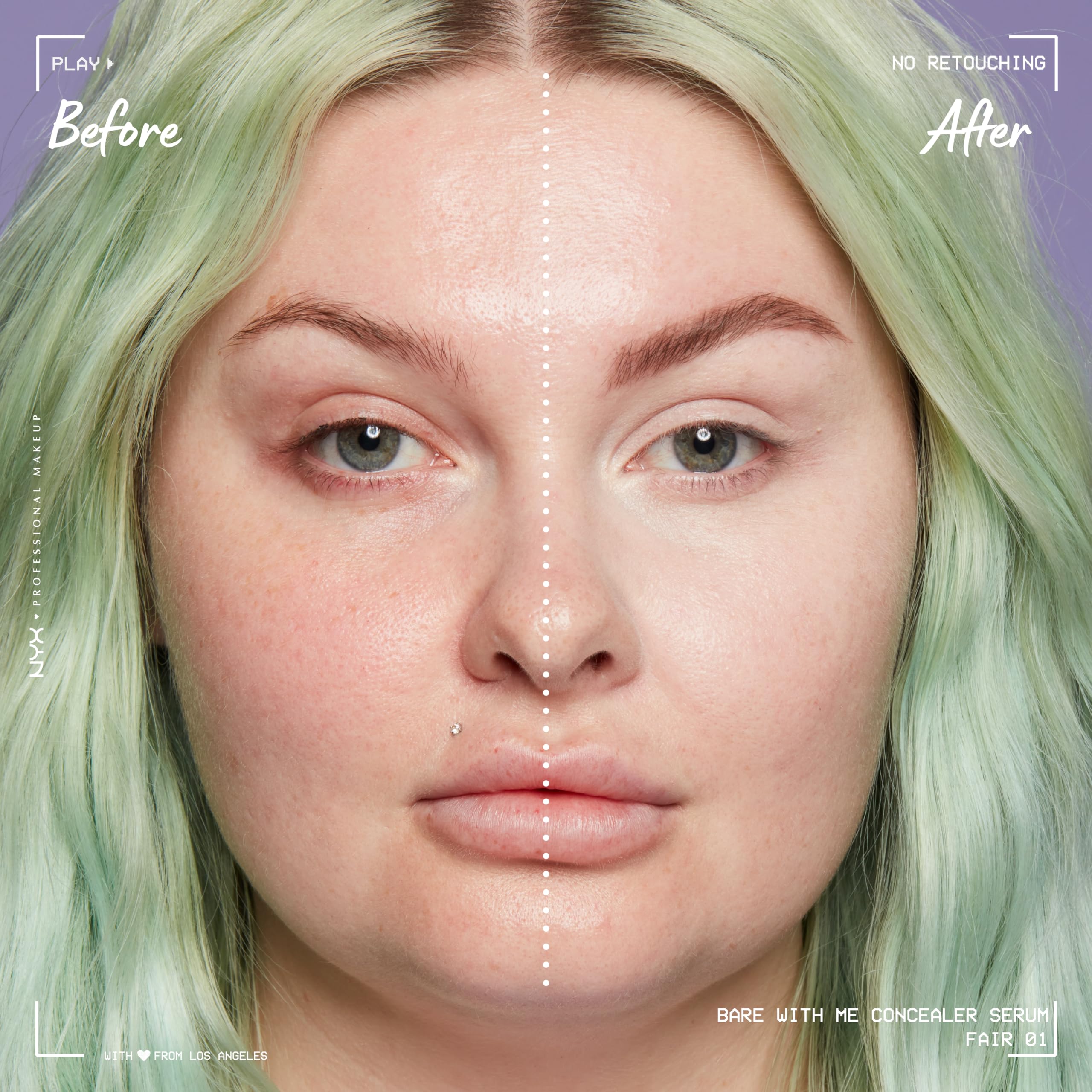 NYX PROFESSIONAL MAKEUP Bare With Me concealer Serum, Up To 24Hr Hydration - Fair