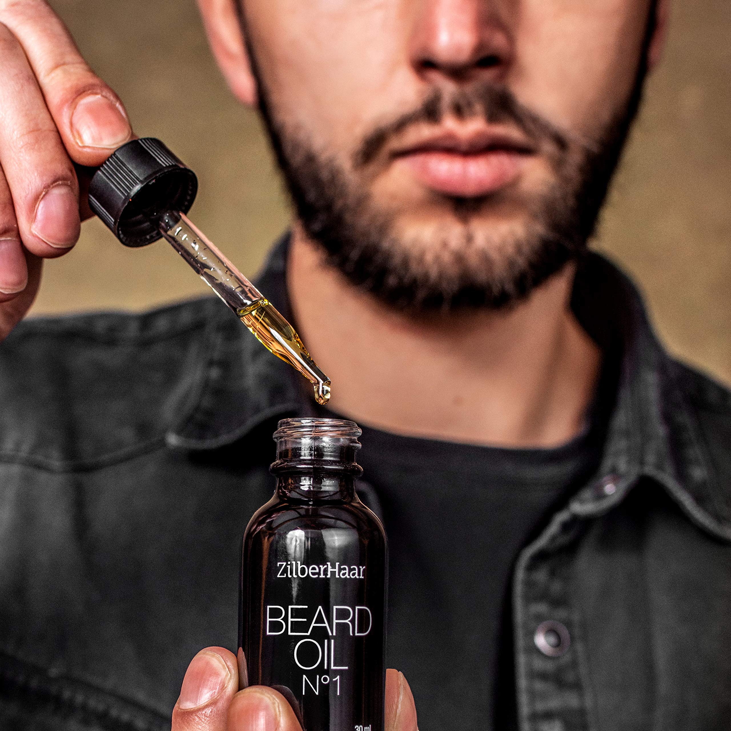 Zilberhaar Beard Oil ?1 - Pure, Organic Moroccan Argan And Jojoba Oil For Natural Beard Growth And Hydration - 1 Oz - Free Beard