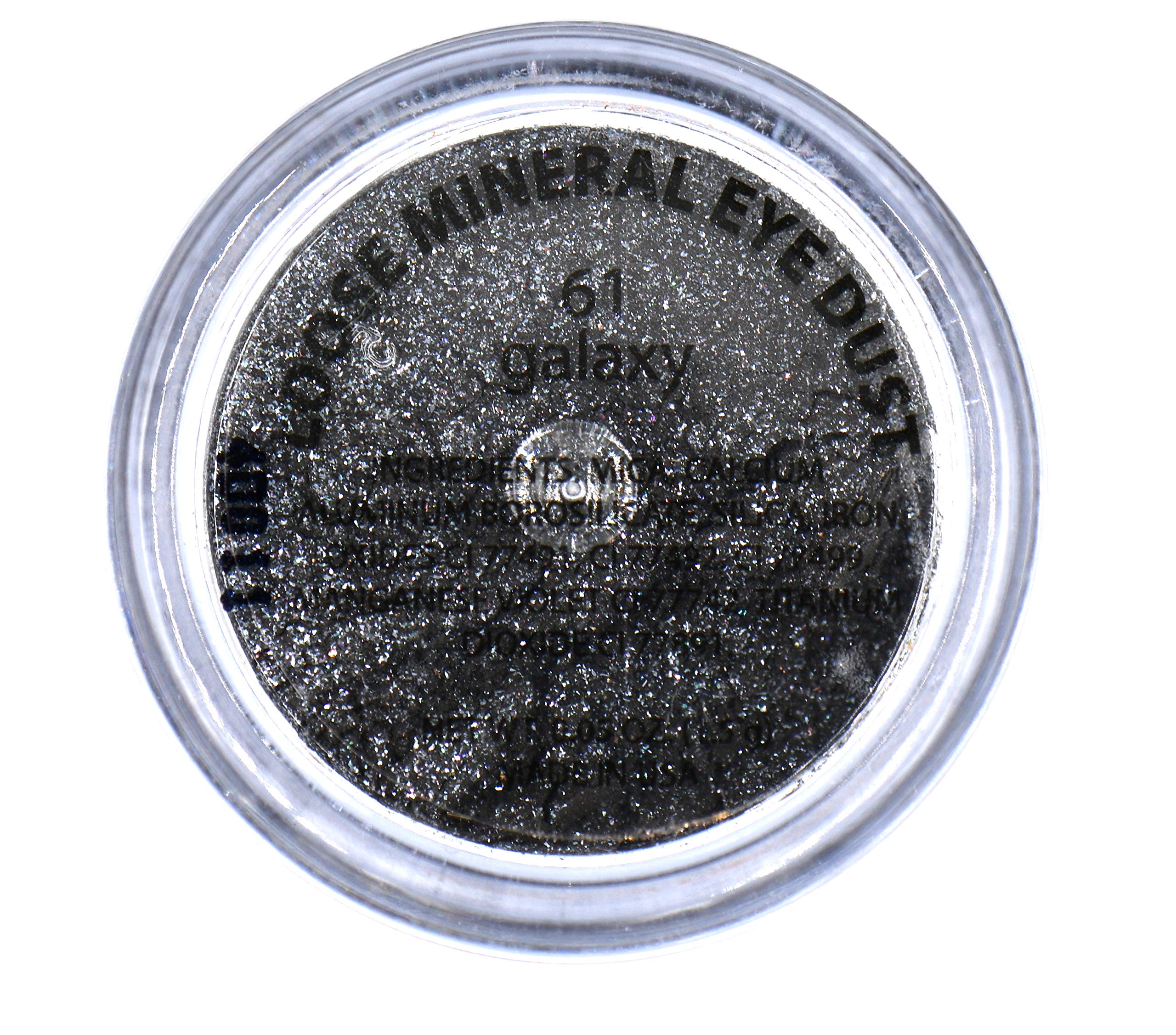 Sparkle Silver Grey Smoldering Galaxy Loose Eyeshadow Powder Pigment, Single Glitter Mineral Dust Jar Pot, Talc & Paraben Free,