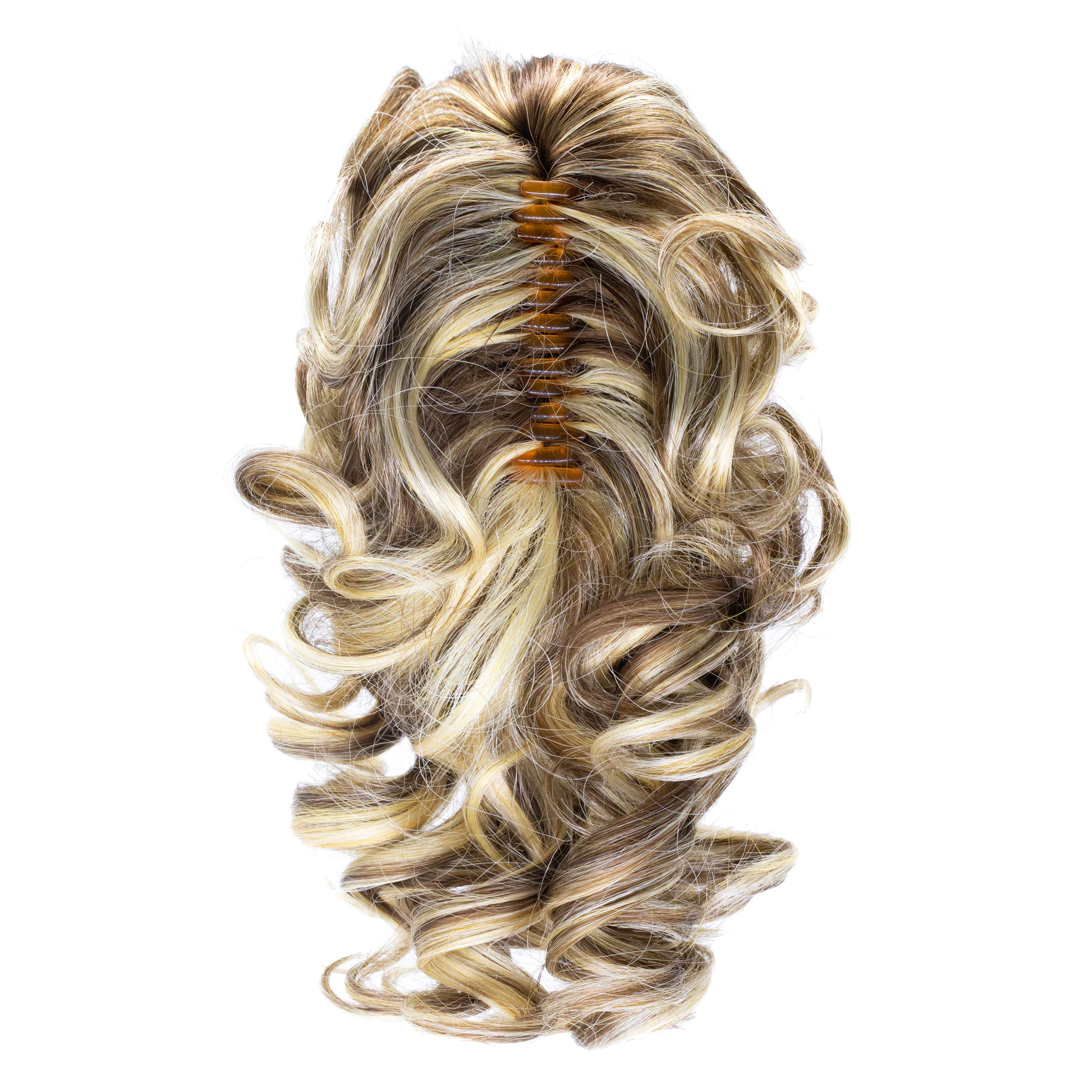 Onedor 12'' Synthetic Fiber Natural Textured Curly Ponytail Clip In/On Hair Extension Hairpiece (Ab461)