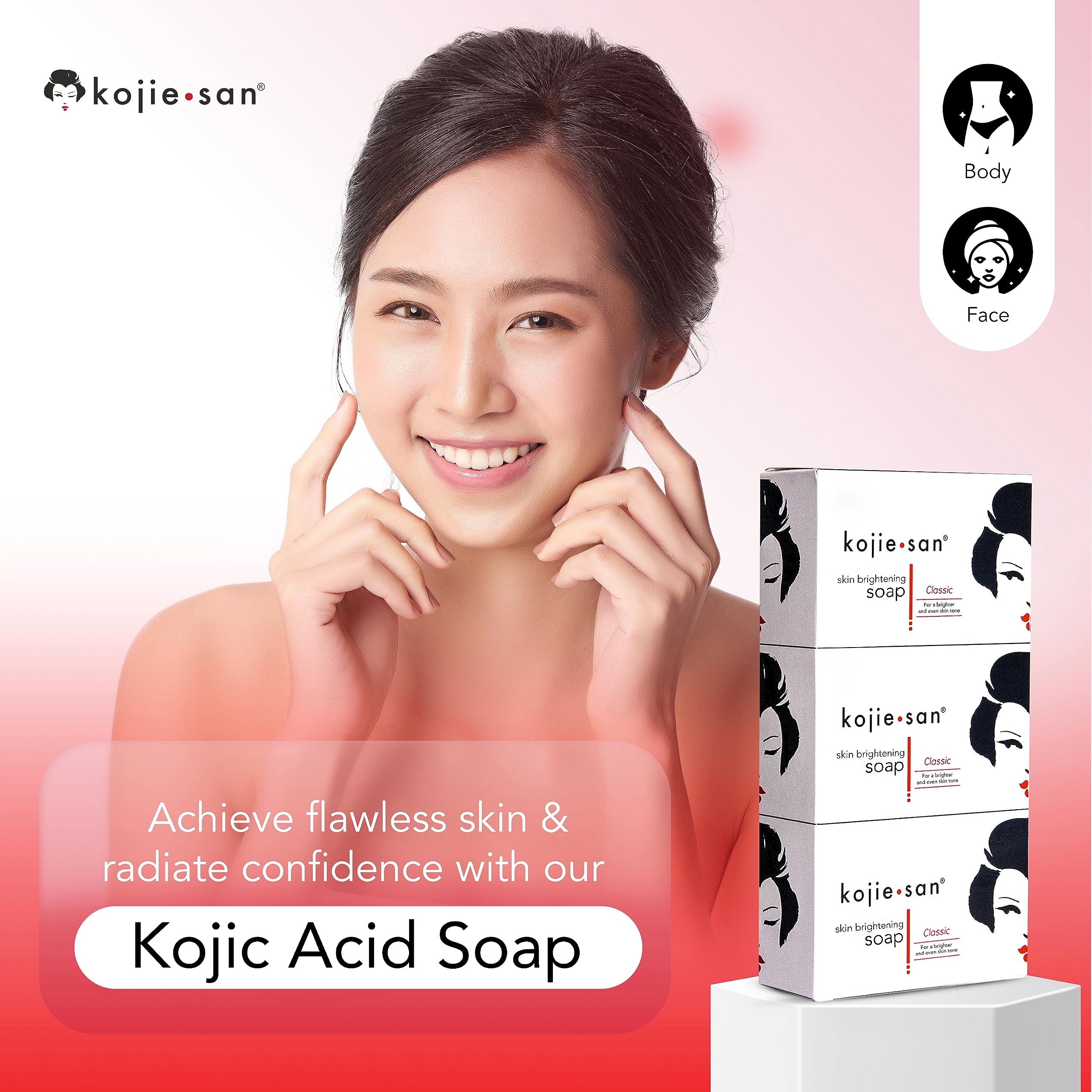 Kojie San Skin Brightening Soap - The Original Kojic Acid Soap that Reduces Visibility of Dark Spots, Hyper-pigmentation, & Othe