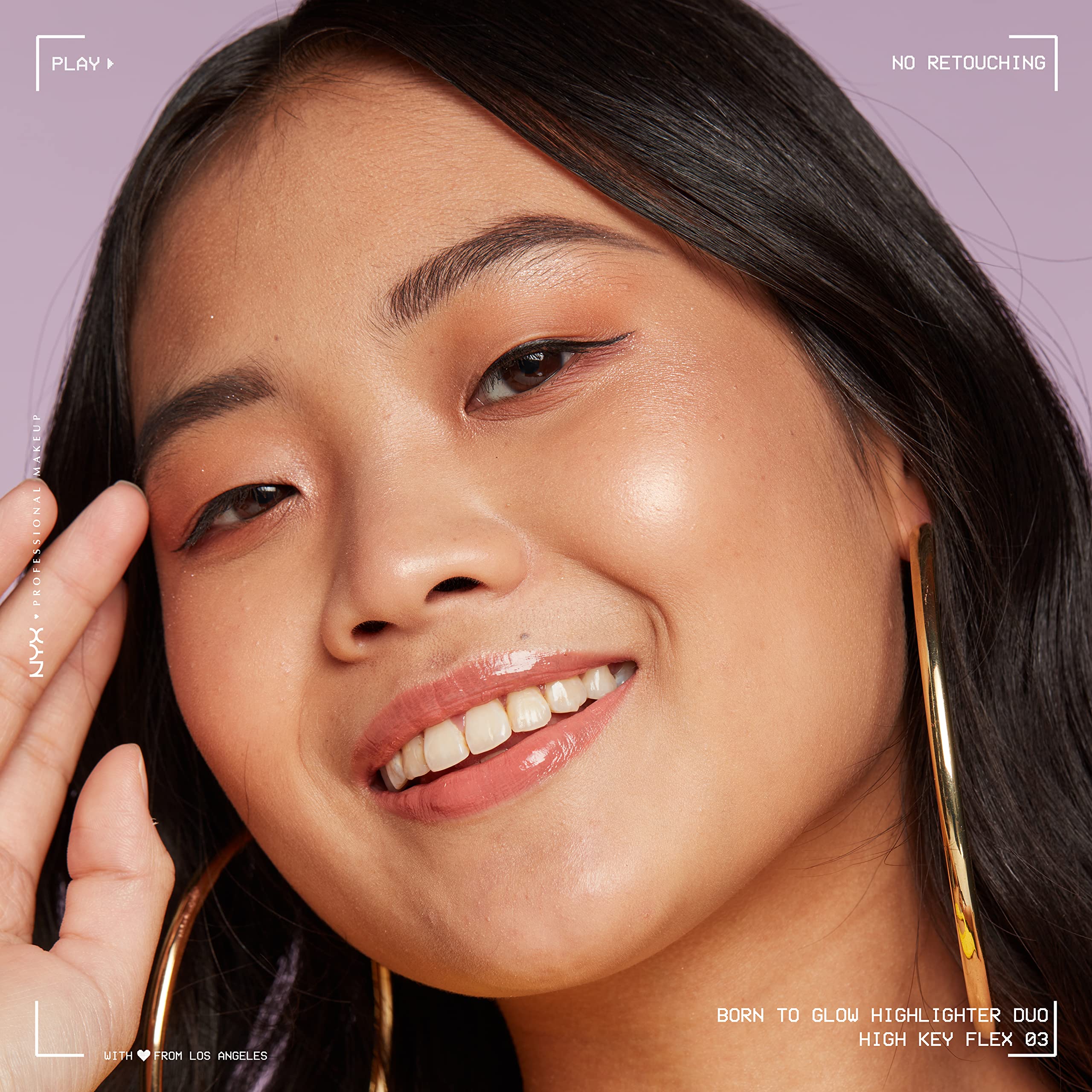 NYX PROFESSIONAL MAKEUP Born To Glow Icy Highlighter Duo - High Key Flex